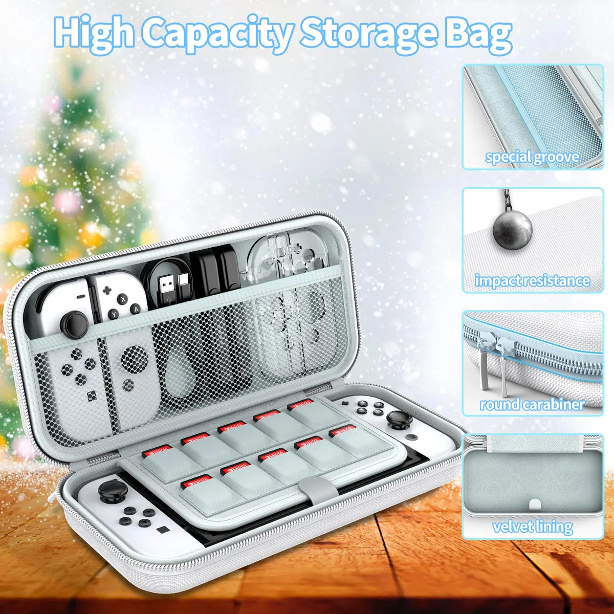 Accessori Switch OLED 25 in 1 per Nintendo Switch OLED,Set Regalo di Coperture Antipolvere Illuminate per Switch OLED con Custodia Switch OLED,Cover Switch OLED,Coperchio Antipolvere Switch OLED
