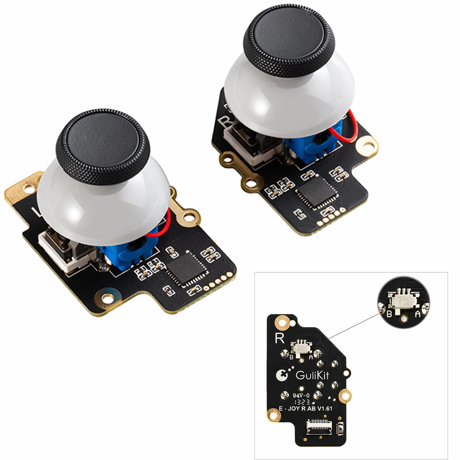 AKNES GULIKit Joystick Elettromagnetici per Steam Deck (Tipo A e Tipo B),Joystick sensore a effetto Hall Destro/Sinistro (No Drift) Accessori di Ricambio per Steam Deck - Nessuna Saldatura Necessaria