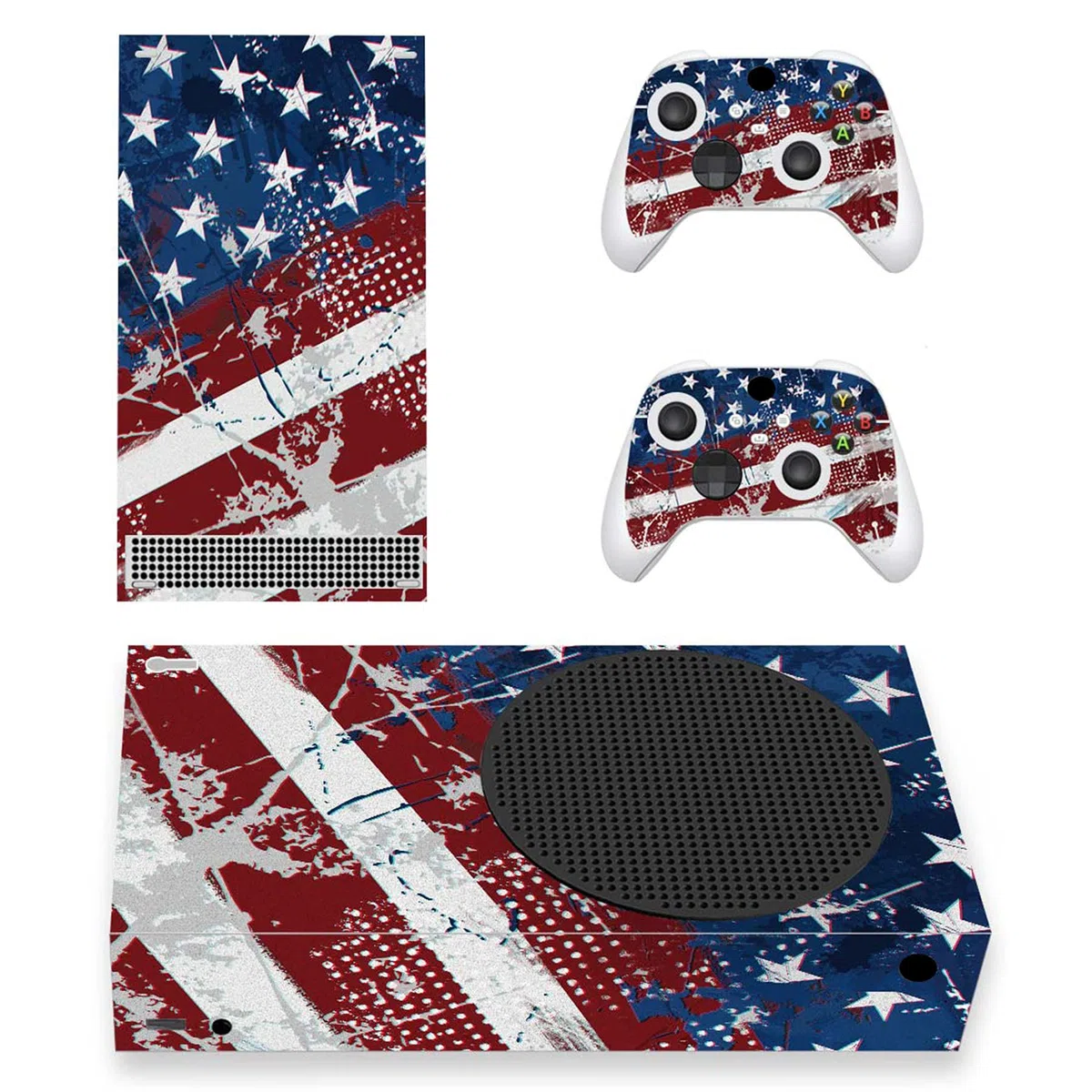 PlayVital Adesivo Skin per Xbox Series S Console&Controller Sticker Decal Cover Vinile per Xbox Series S-Bandiera US