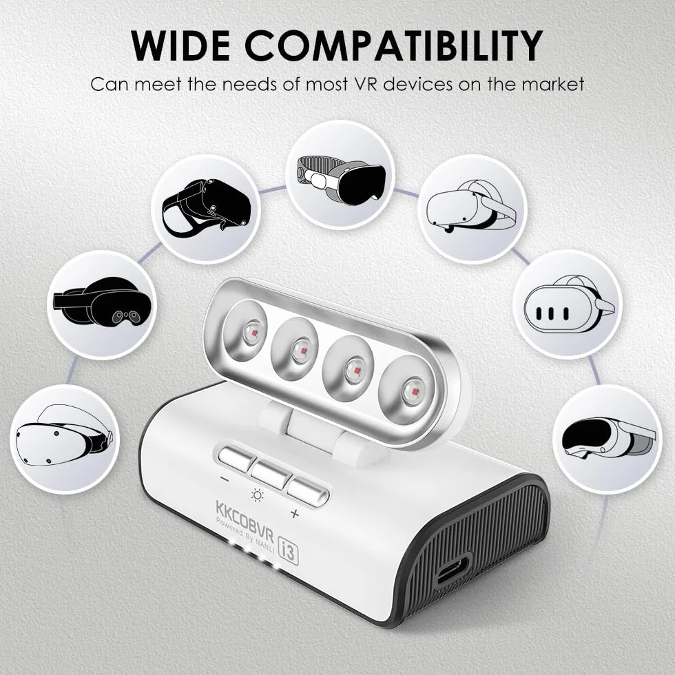 kkcobvr i3 ir Illuminatore Infrarossi Compatibile per Vision Pro QuestVR PSVR, Rilevamento del sensore nel buio, Anti-Disturbo Senza Luce Aumenta la Visione