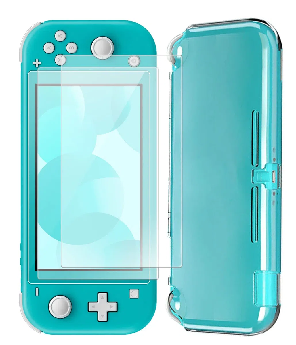 XPEX Custodia Protettiva per Nintendo Switch Lite,1 Custodia Protettiva TPU Comfort con 2 PCS Proteggi Schermo in Vetro Temperato,ottimo per Nintendo Switch Lite,Protezione completa, anti-caduta