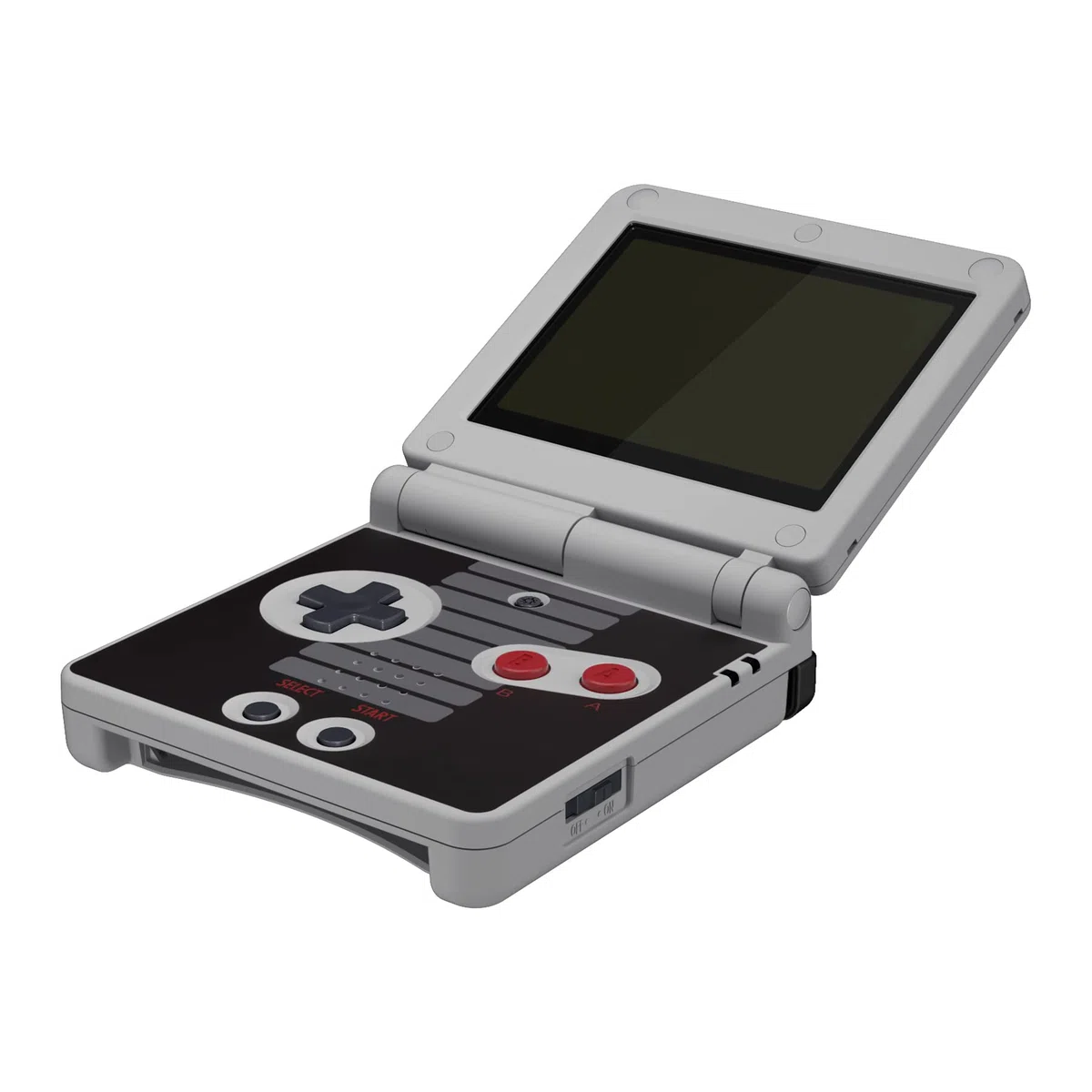 eXtremeRate Cover Custodia Tasti Ricambio per Gameboy Advance SP,Scocca Pulsanti Kit per GBA SP Console-Compatibile con IPS&Standard LCD(Non Include Console&IPS Schermo)-Stile NES