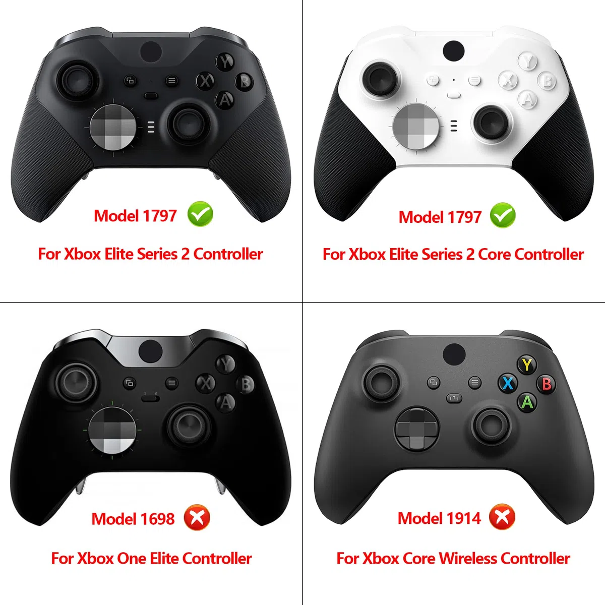eXtremeRate Custodia Cover per Xbox Elite Series 2 Controller Model 1797,Scocca Case Frontale Ricambio per Xbox Elite Series 2 Wireless Controller Core&2 Anelli-Stile Snes