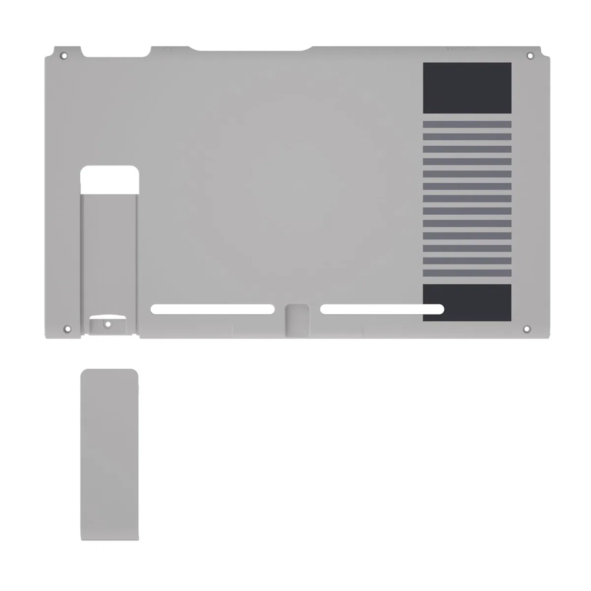 eXtremeRate Cover Posteriore Scocca Shell DIY Case Ricambio per Nintendo Switch Console con Supporto Kickstand(Non Include Console)-Stile NES Classico