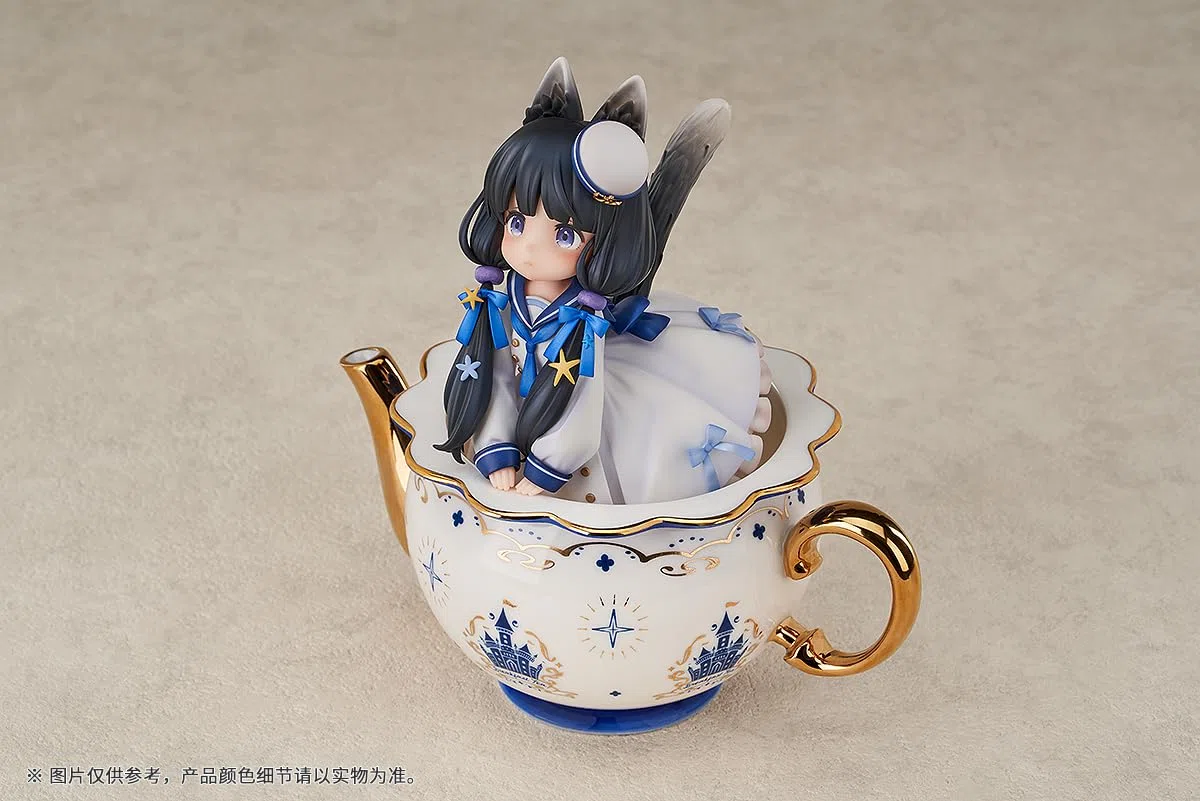 Ribose DLC Series Tea Time Cats Cow Cat Non-Scale ABS & PVC Porcelain Painted Complete Figure