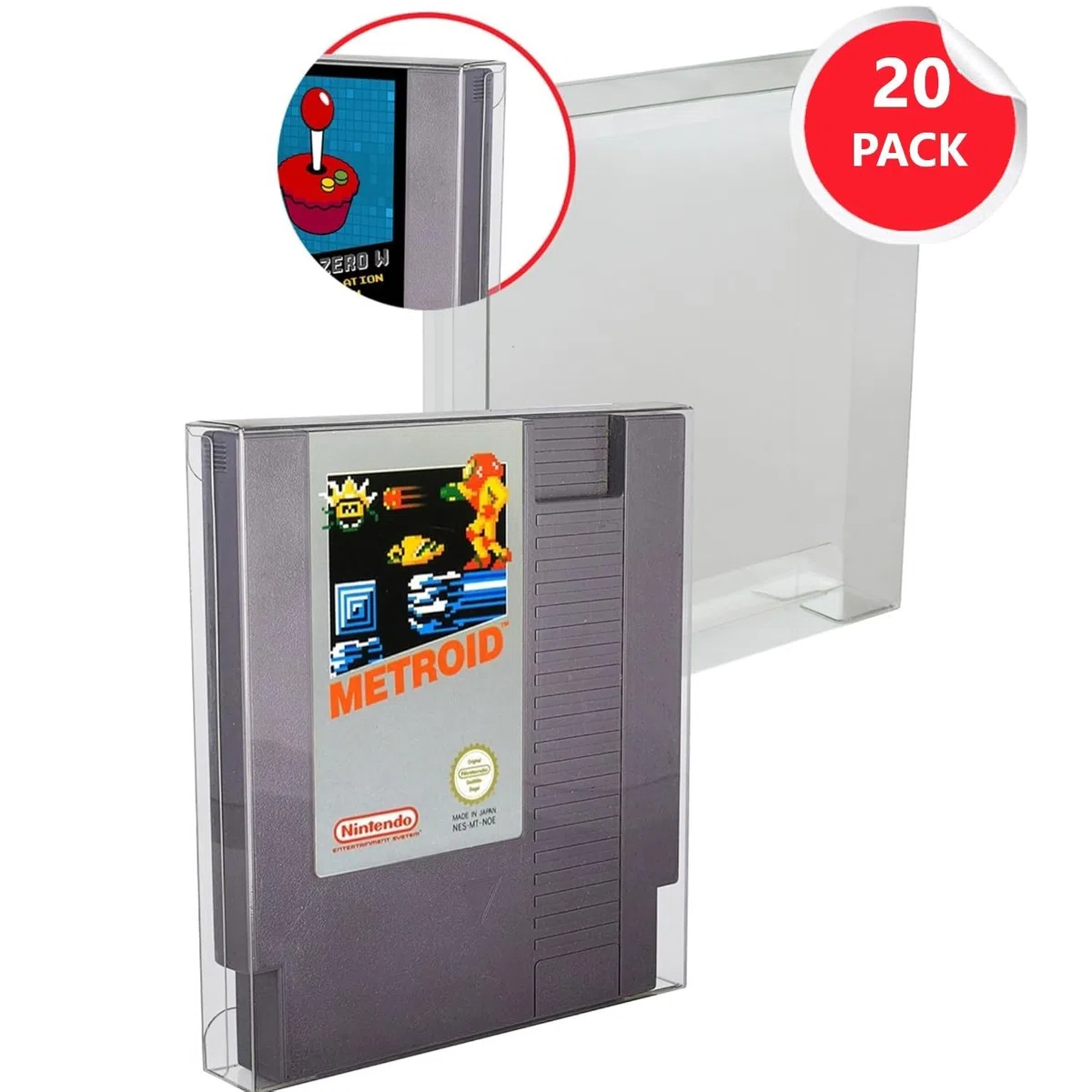 Link-e : 20 X Custodia Protettiva in Plastica Compatibile con la Cartuccia di Gioco per Console Nintendo NES