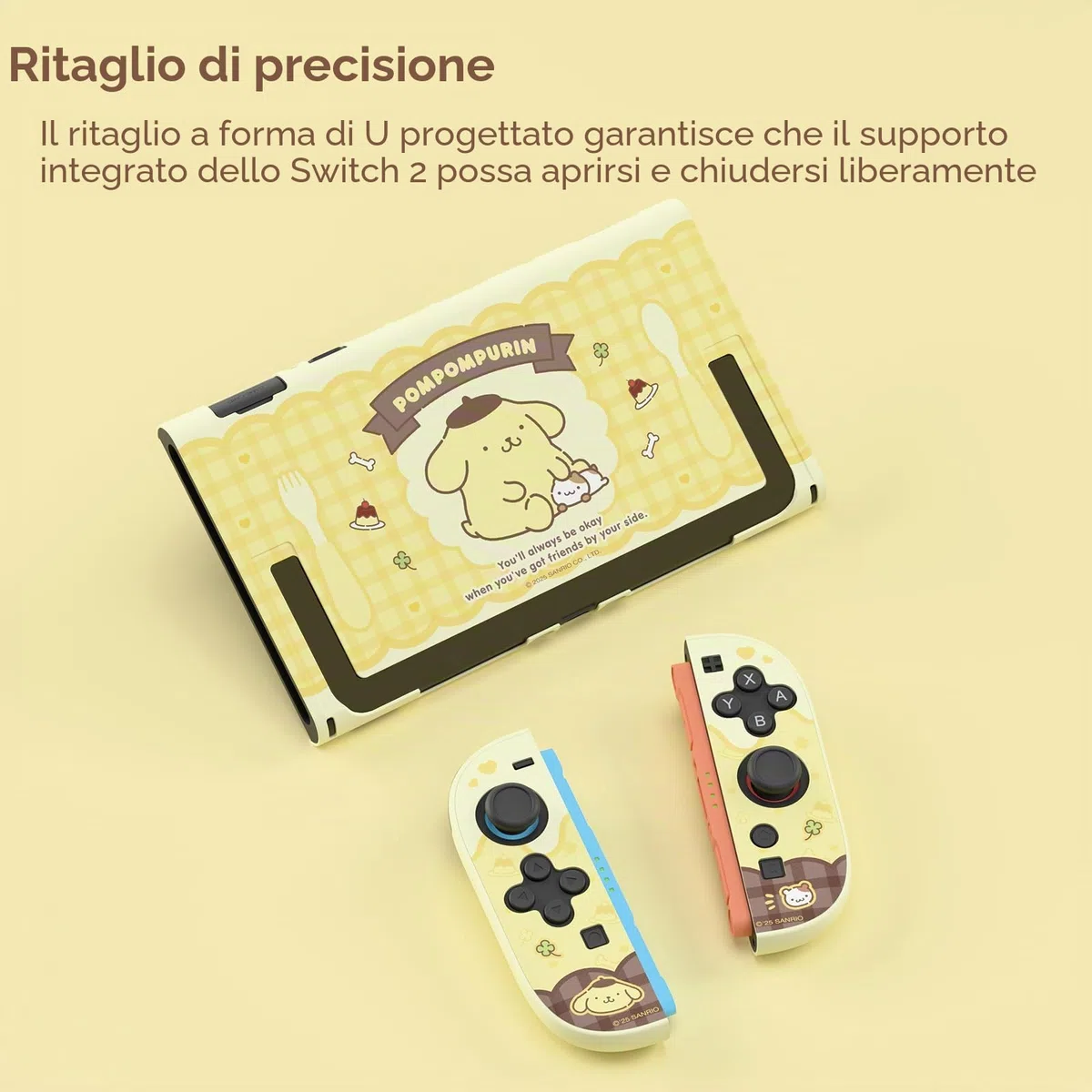 Kuitmor Custodia agganciabile per Nintendo Switch 2 modello 2025, custodia rigida sottile in policarbonato antigraffio e antiurto compatibile con accessori Switch 2 - BDG