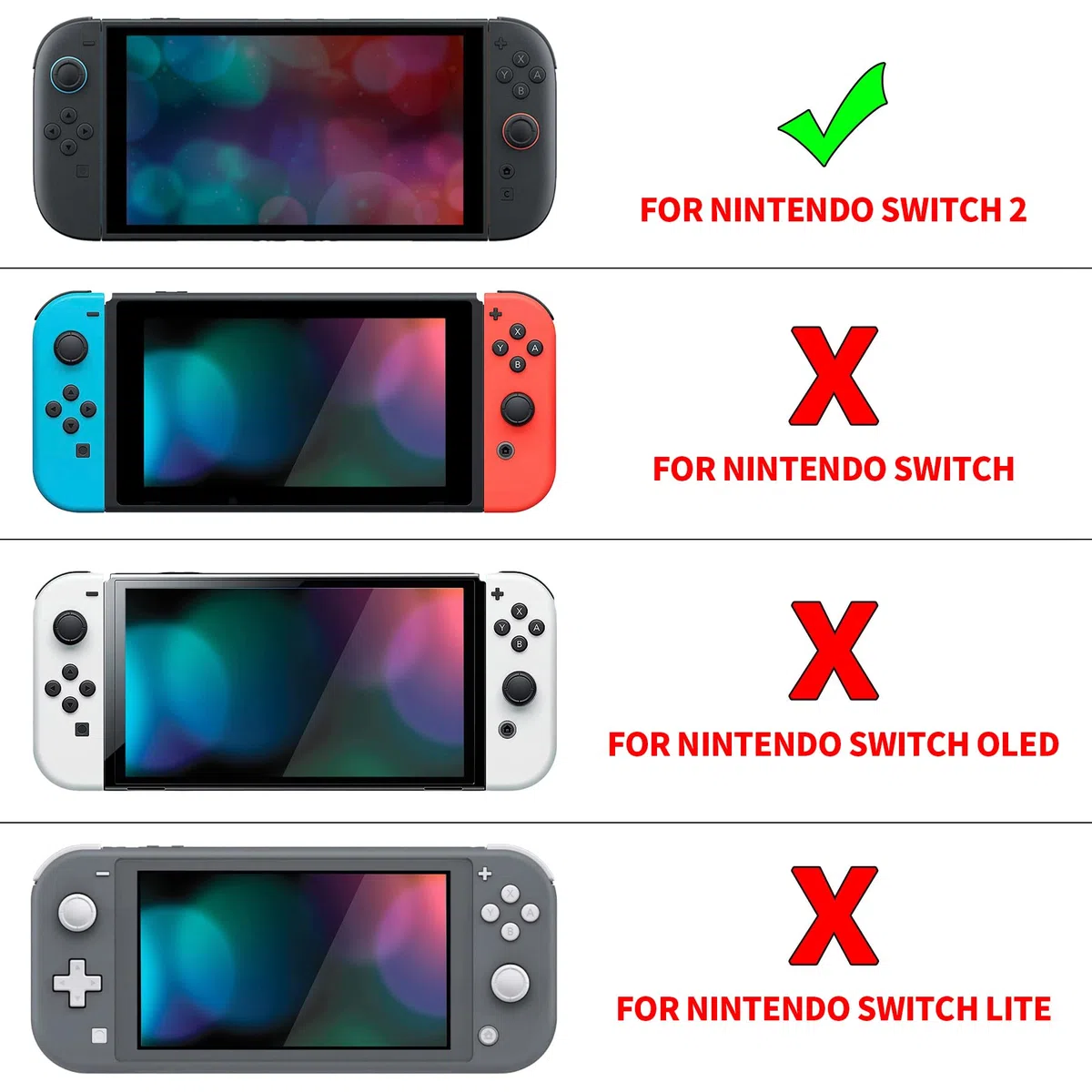 eXtremeRate Cover per Nintendo Switch 2 con Tasti ABXY Dpad, Custodia Ricambio Accessori per Switch 2 Joycon, Senza Joycon e Console(Dpad Versione), Trasparente