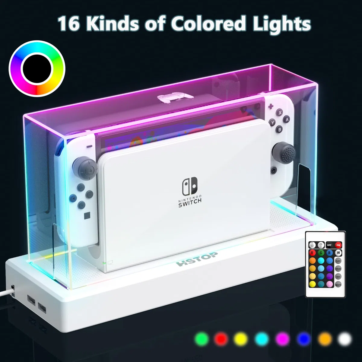 Accessori Switch OLED 25 in 1 per Nintendo Switch OLED,Set Regalo di Coperture Antipolvere Illuminate per Switch OLED con Custodia Switch OLED,Cover Switch OLED,Coperchio Antipolvere Switch OLED