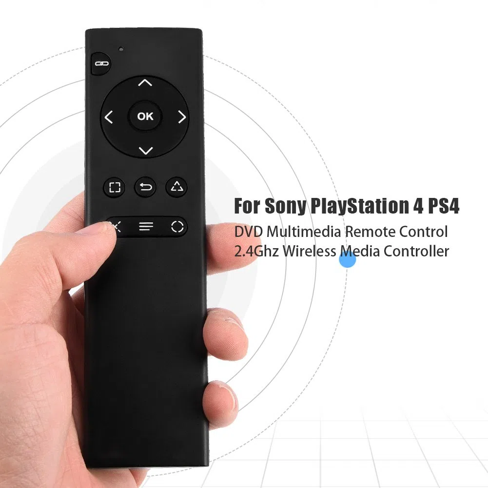 Elprico Telecomando multimediale per PS4,2.4Ghz Telecomando multimediale Dvd Wireless Telecomando multimediale Wireless per 4 PS4