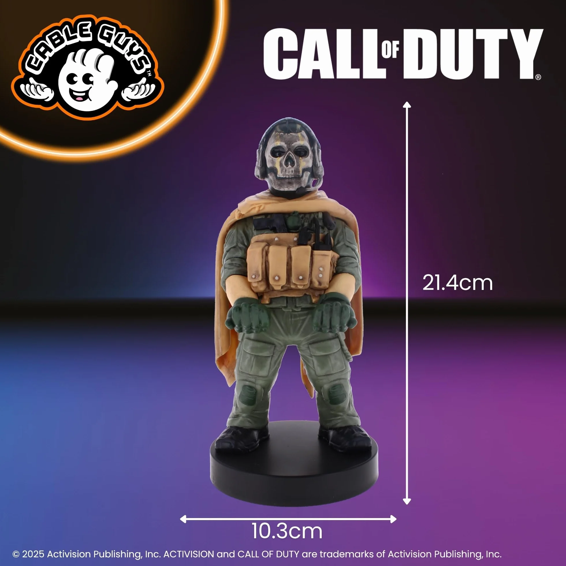 Cableguys Call of Duty Ghost Warzone Supporto Controller e Telefono - Porta Cellulare Compatibile con Xbox, PlayStation e la Maggior Parte dei Controller, Accessori Gaming per Scrivania