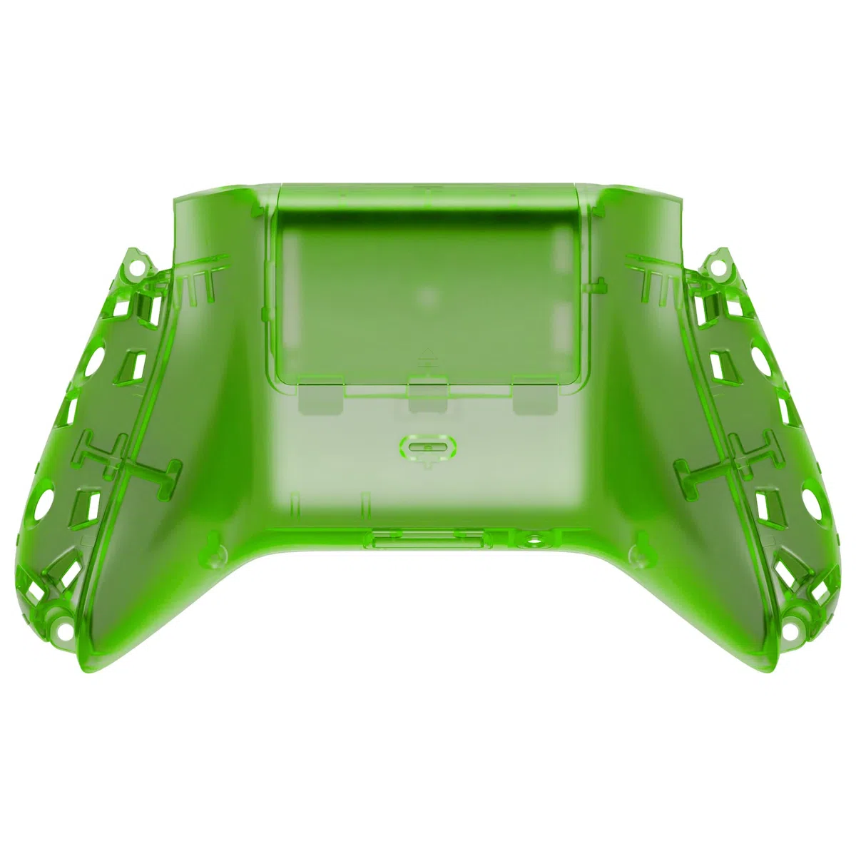 eXtremeRate Cover Posteriore Ricambio per Xbox Series X S Controller,Custodia Copertura Coperchio di Batteria Scocca Shell per Xbox Series X/S Joystick Model 1914-Trasparente Verde