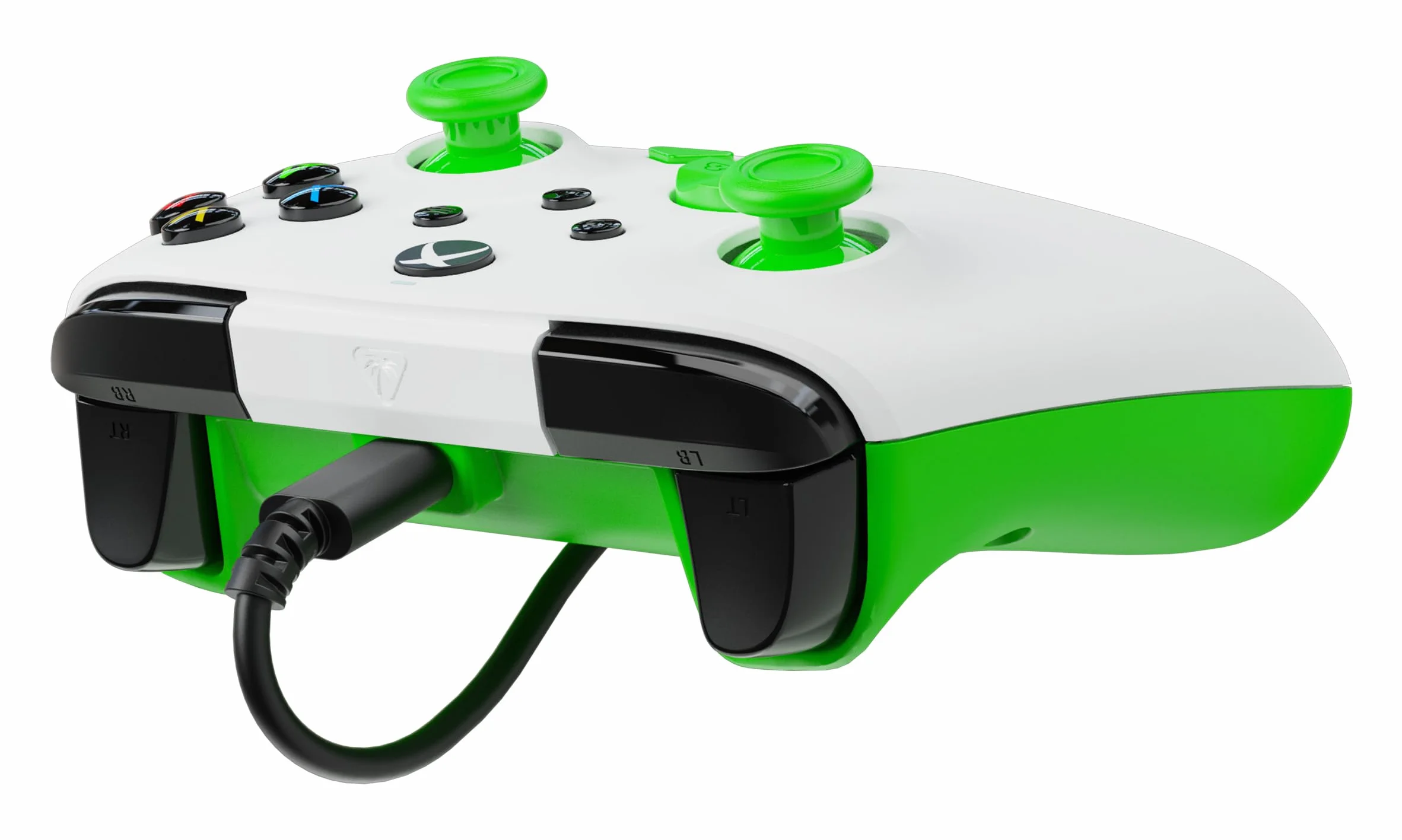 Turtle Beach Rematch Core Bianco/Verde - Gamepad cablato - Con licenza per Xbox Series XS, Xbox One e PC - Pulsanti audio, motori Rumble e grilletti a impulsi, cavo da 3 m