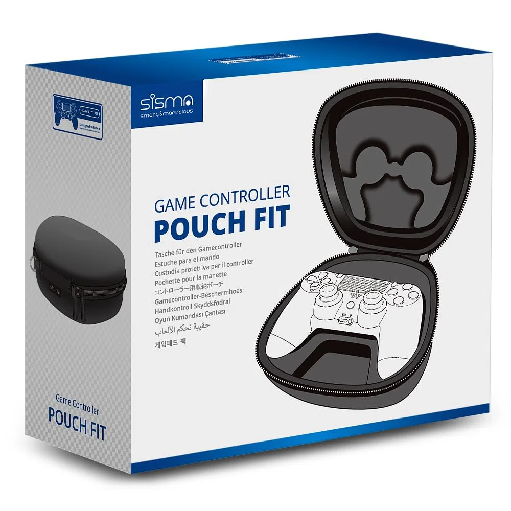 Custodia Compatibile con Controller Wireless PS4, Sisma Custodia da viaggio per riporre e proteggere Controller Dualshock 4 della PlayStation, Cover rigida e Facile da trasportare, Nero