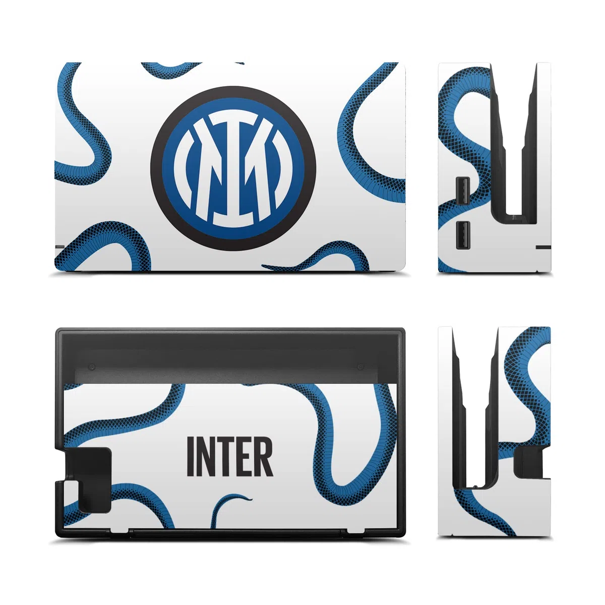 Head Case Designs Licenza Ufficiale Inter Milan Away 2021/22 Kit Crest Vinile Sticker Gaming Pelle Adesivo Compatibile con Nintendo Switch Console & Dock & Joy-con Controller Bundle