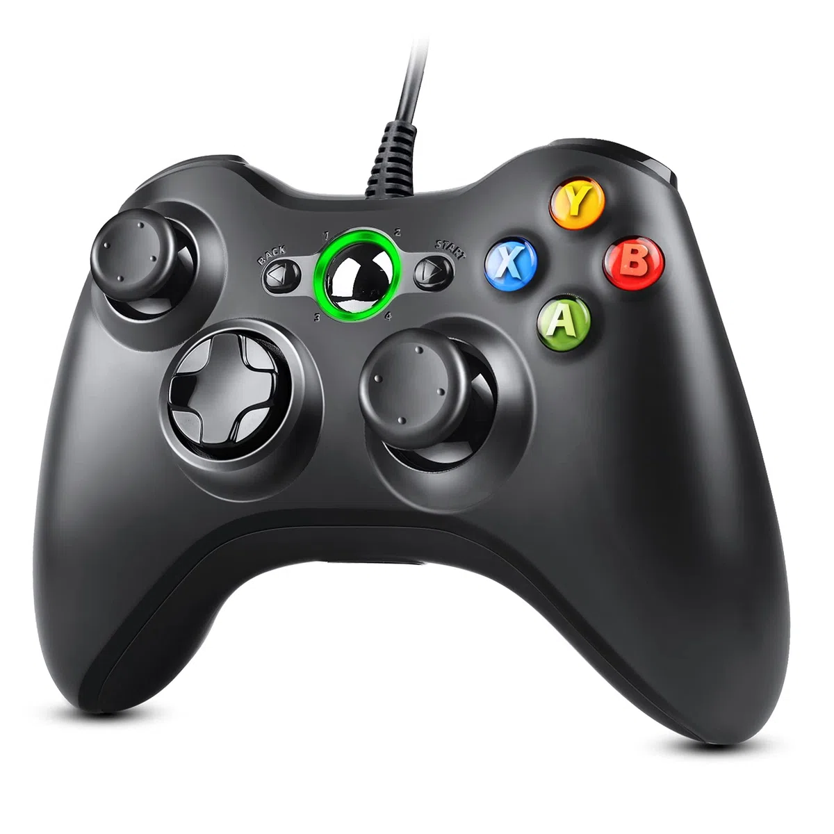 Xbox 360 Game Controller, USB Wired Controller Gamepad di design ergonomico migliorato per Xbox 360 PC Windows 7/8 / 10