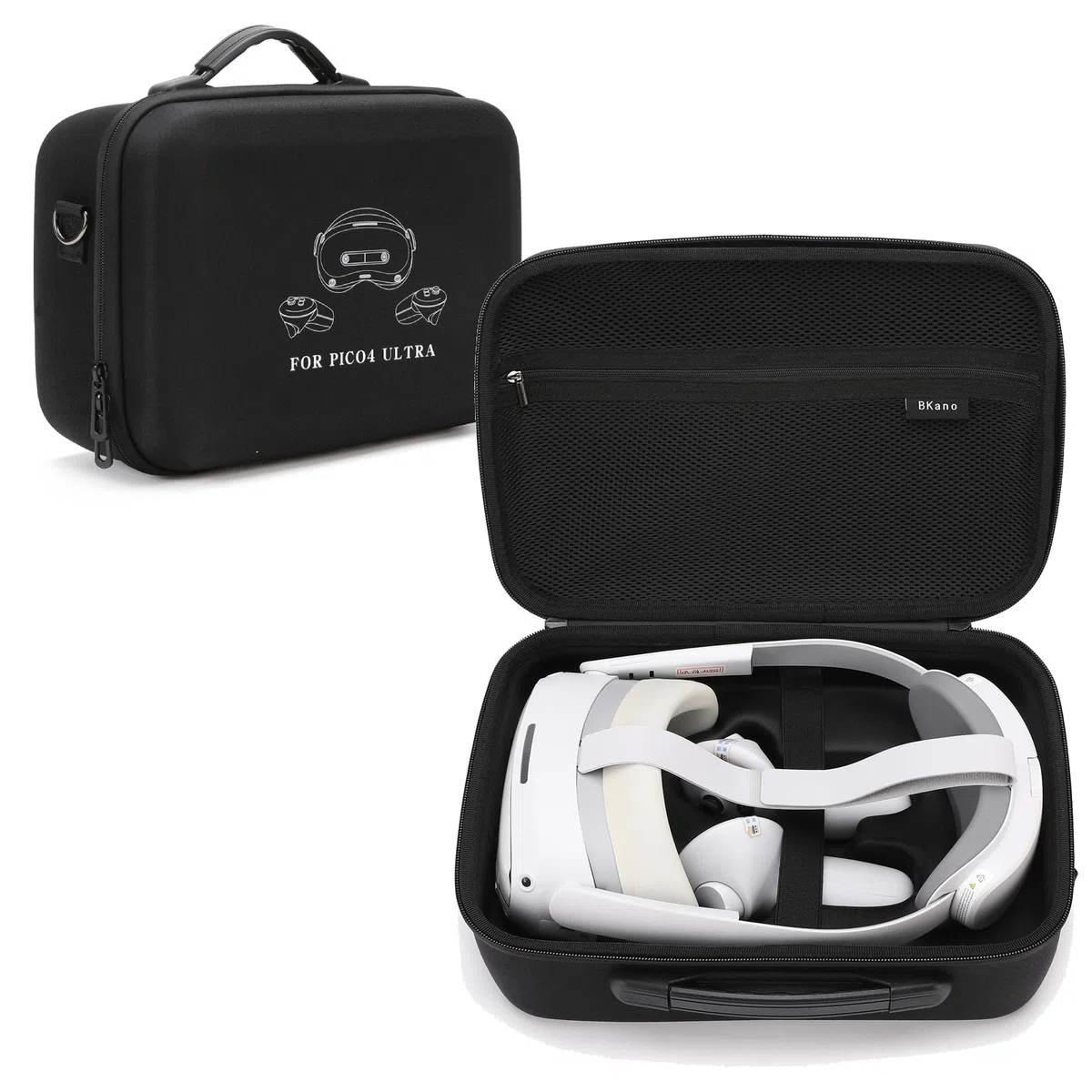 Custodia rigida per accessori Pico 4 Ultra, borsa da viaggio all-in-one, borsa a tracolla per cuffie VR, controller e altri accessori, 31 x 21 x 13,5 cm (nero)