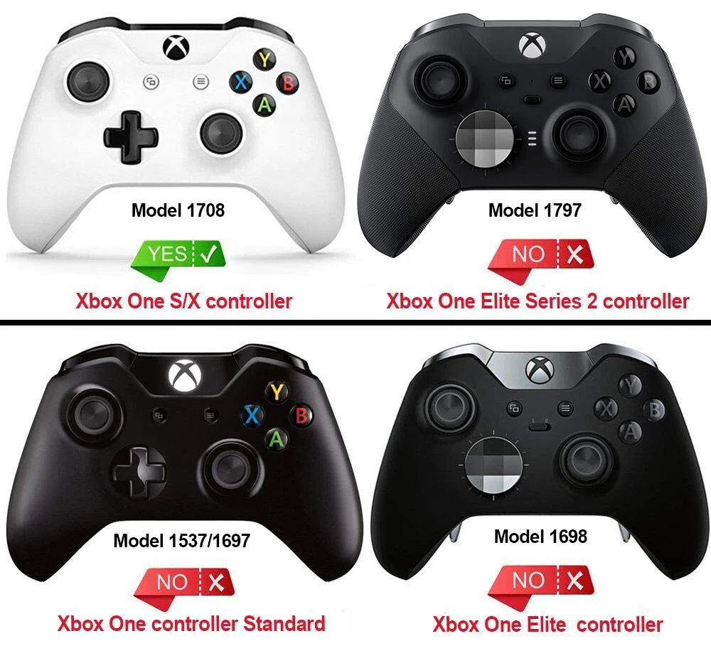 eXtremeRate Cover Grip Ricambio per Xbox One S X Controller Scocca Anteriore Guscio Posteriore Pulsanti Tasti ABXY per Xbox One S X Joystick(Model 1708)-Stile SNES Classic