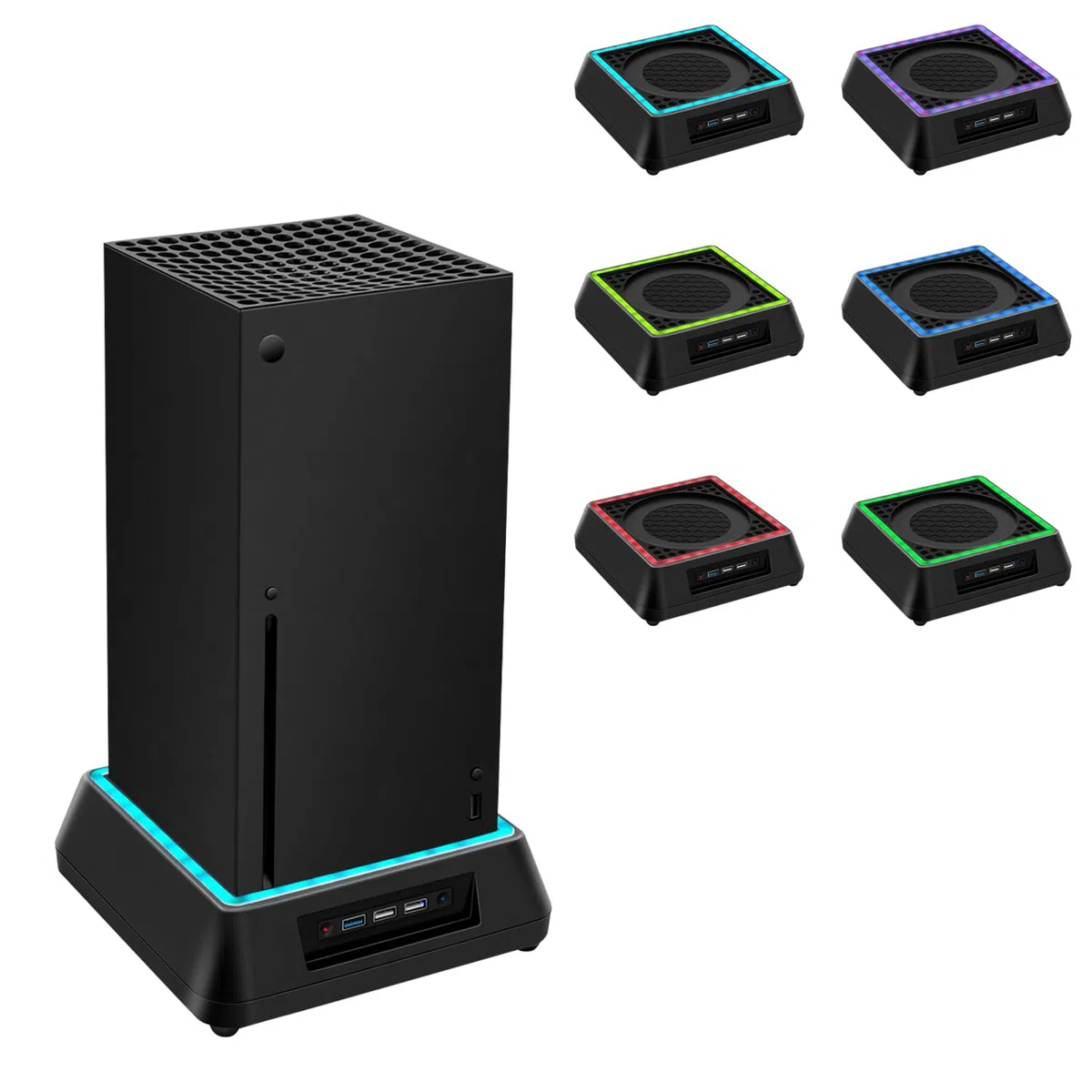Ventola di Raffreddamento Aggiornata per Xbox Series X, Supporto di Raffreddamento con Indicatore LED e Sistema di Raffreddamento Regolabile a 3 Livelli di Velocità per Xbox Series X