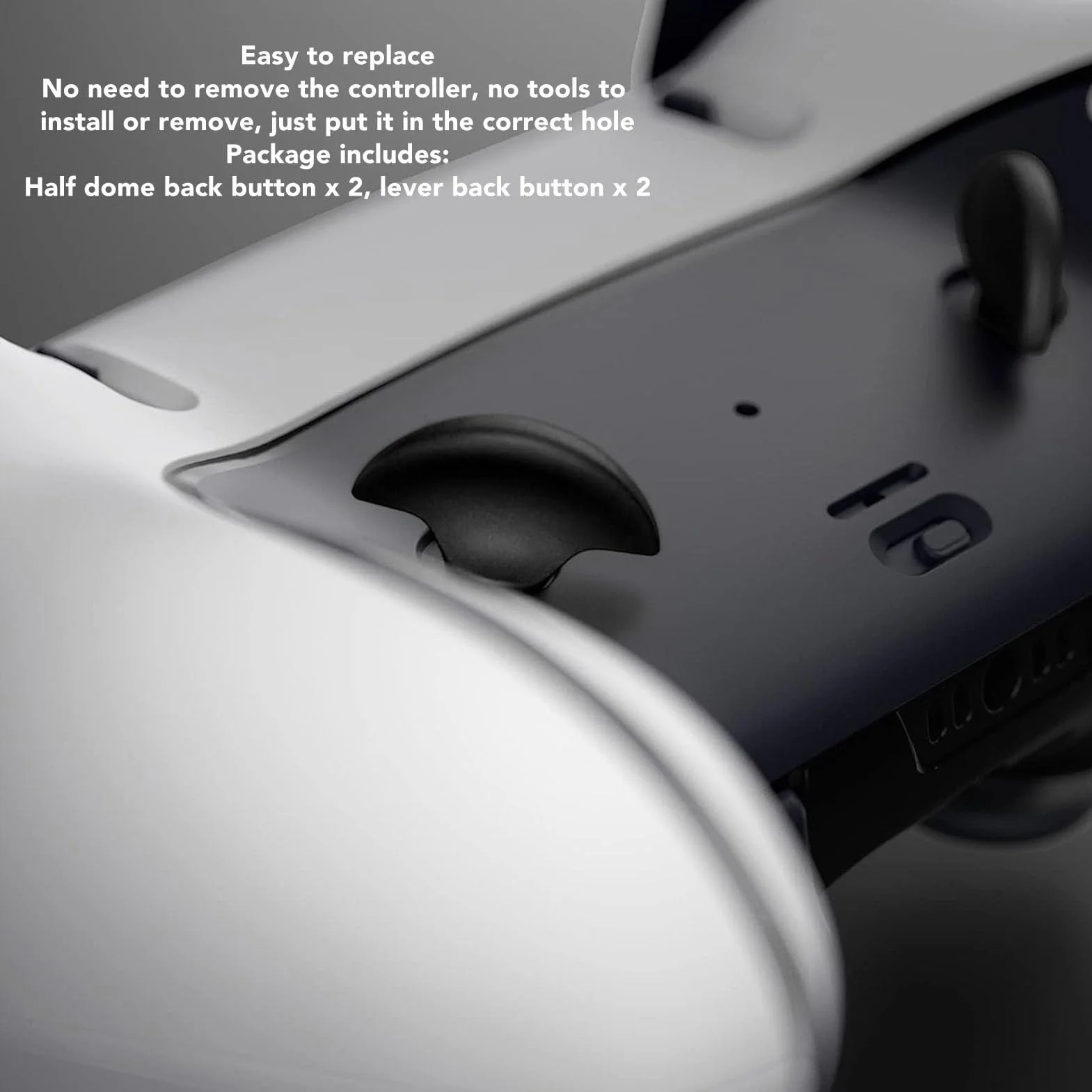 Set di 4 pallet in metallo, 2 paia di bottoni a spalla per controller parti di ricambio per controller Edge (nero)