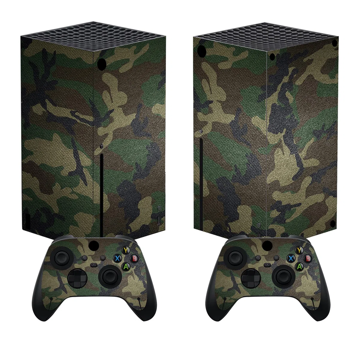PlayVital Adesivo Skin per Xbox Series X Console&Controller Sticker Decal Cover Vinile per Xbox Series X-Verde Militare Mimetico