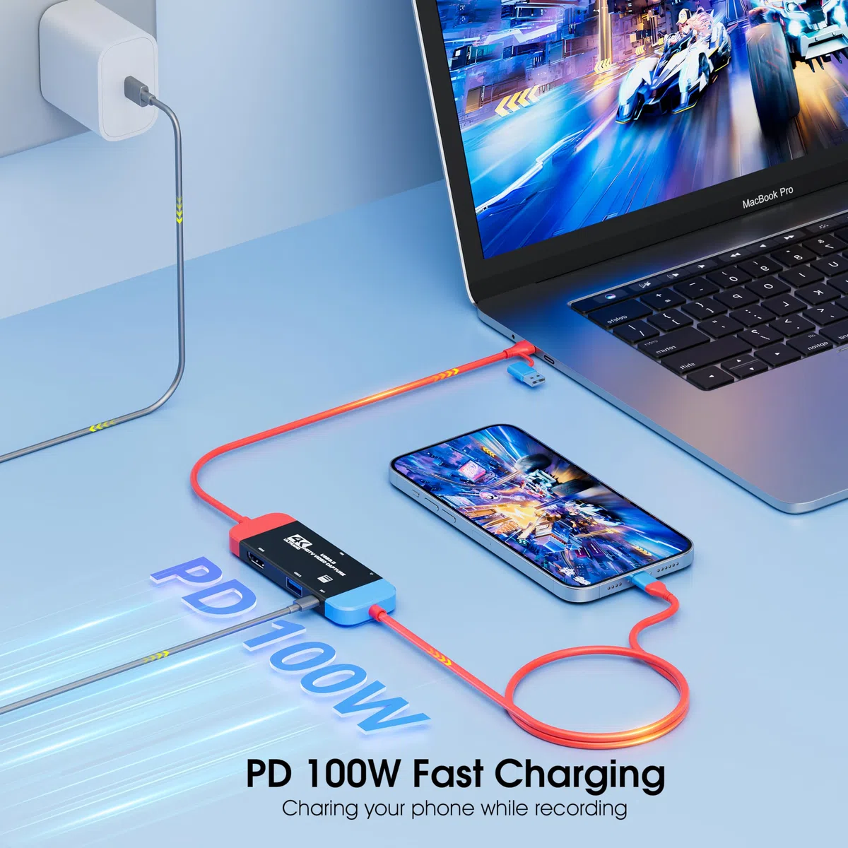 GKEAPZA Adattatore USB C a HDMI 4K aggiornato per Nintendo Switch/Switch OLED, interruttore portatile di ricambio con caricatore PD/USB 3.0