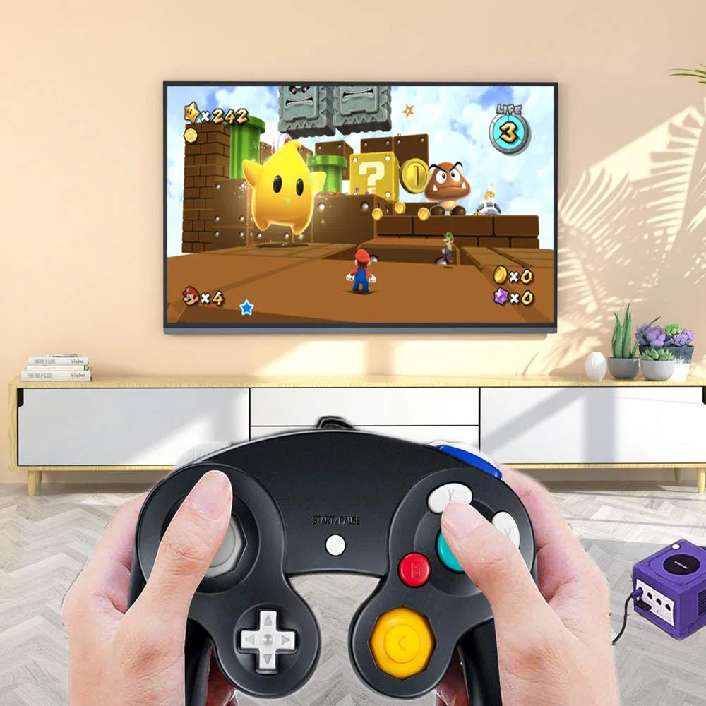 Controller per Gamecube, SONVIEE Wired NGC Controller per Game Cube Classic Game Cube NGC Controller Super Smash Bros GC Gamepad per Game Cube GC Mario Party Games Wii U
