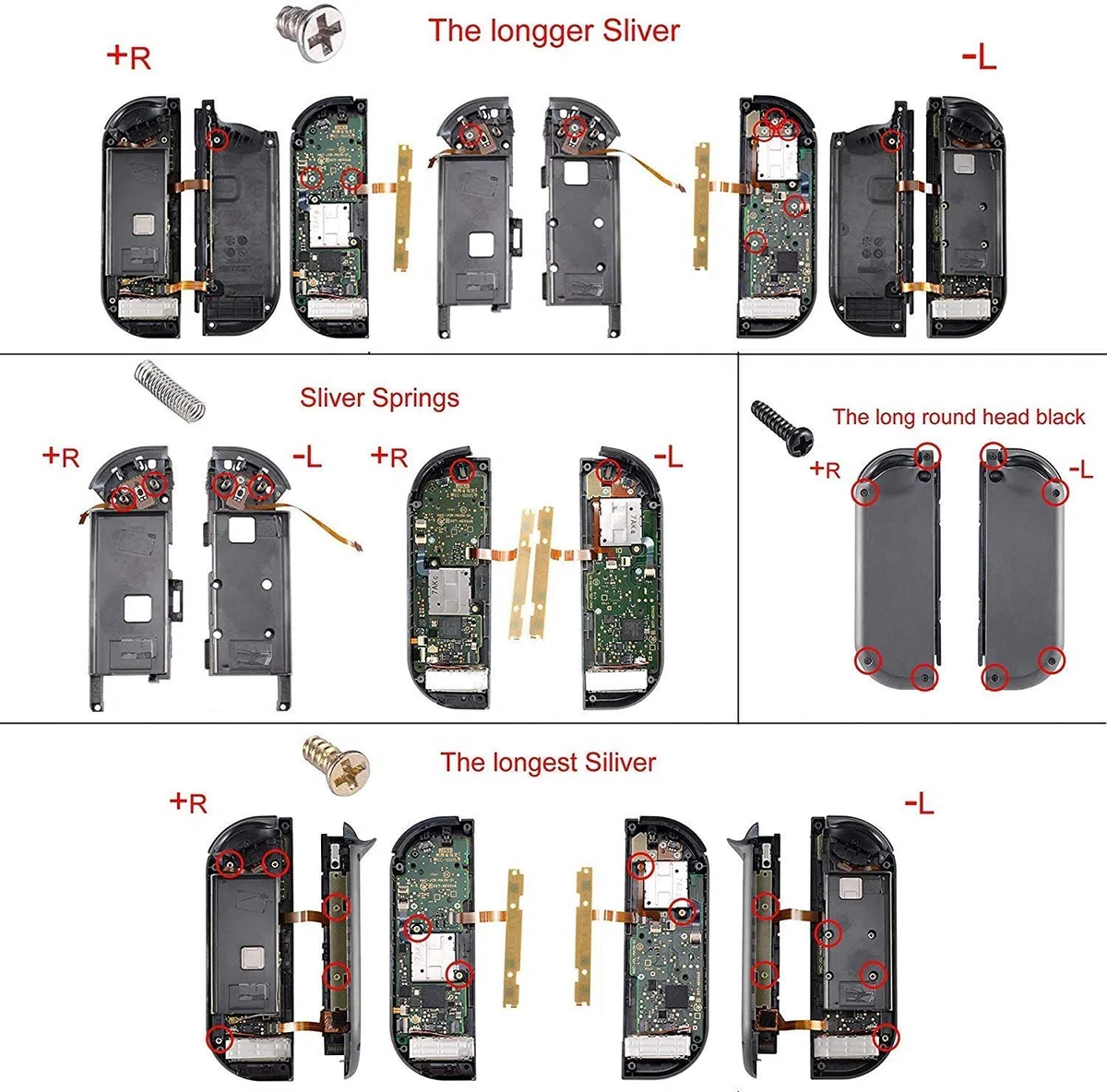 eXtremeRate Cover Custodia Scocca Joycon Case DIY Ricambio per Nintendo Switch Joycon&OLED Joycon Controller con Pulsanti Tasti Kit(NON Include Joycon)-Party Pauroso
