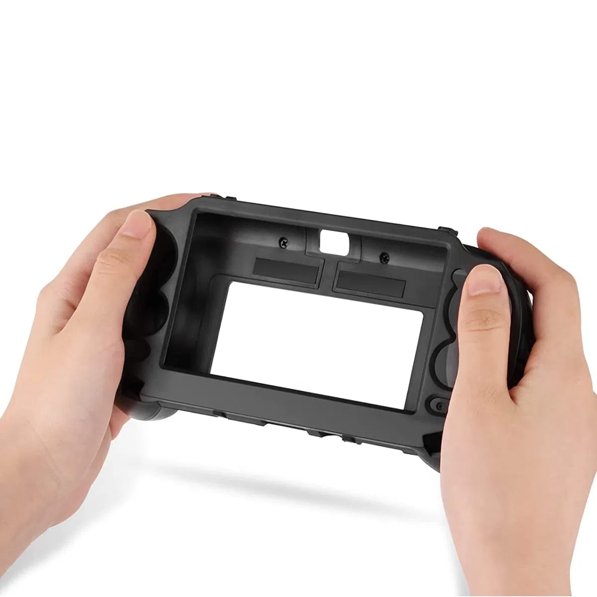 L2 R2 Trigger Hand Grip Shell Controller Custodia Protettiva per Sony Playstation PS Vita 1000 (Nero)