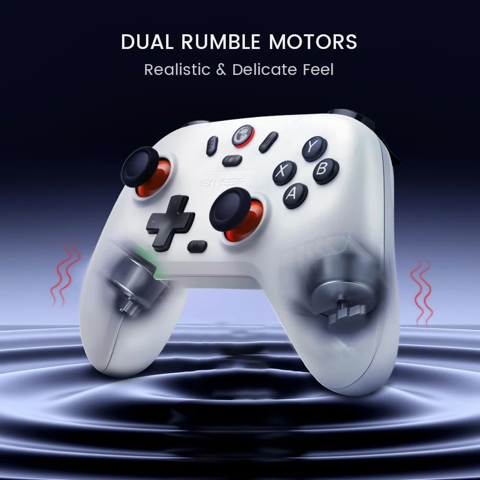 GameSir Nova Lite Wireless Controller – 2.4G & Bluetooth Gamepad for Windows PC, iPhone, Android, Switch & Steam Deck – Hall Effect Triggers, Turbo Function, Rumble Vibration (Sky Blue)