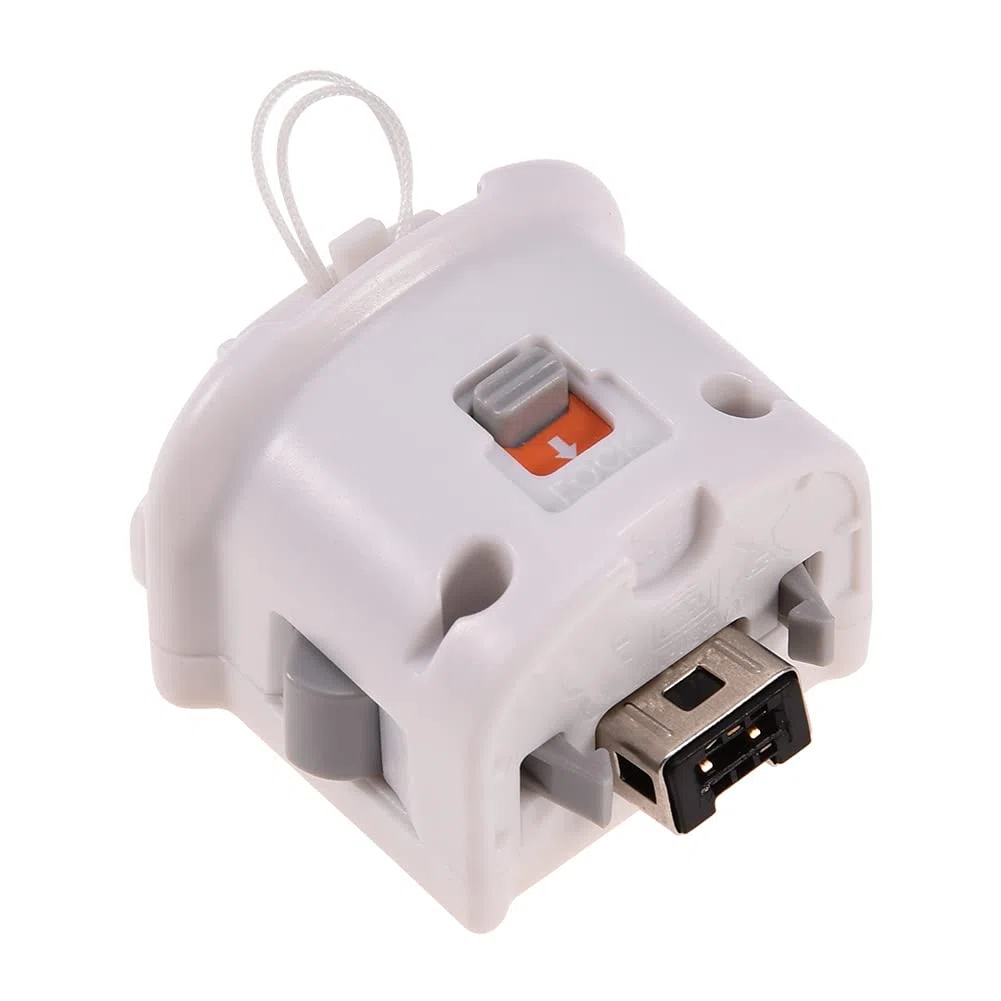 PUSOKEI Adattatore Motion Plus, Acceleratore con Custodia in Silicone, Controller Sensore Motion Plus Esterno per Telecomando , Plug And Play(Bianco)