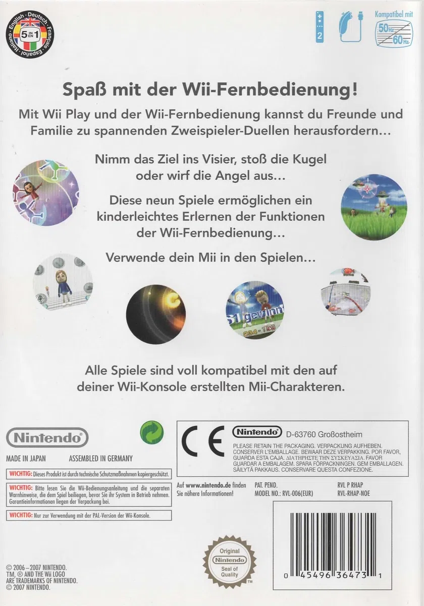 Wii Play (nur Spiel, ohne Wii Remote) [Edizione: Germania]
