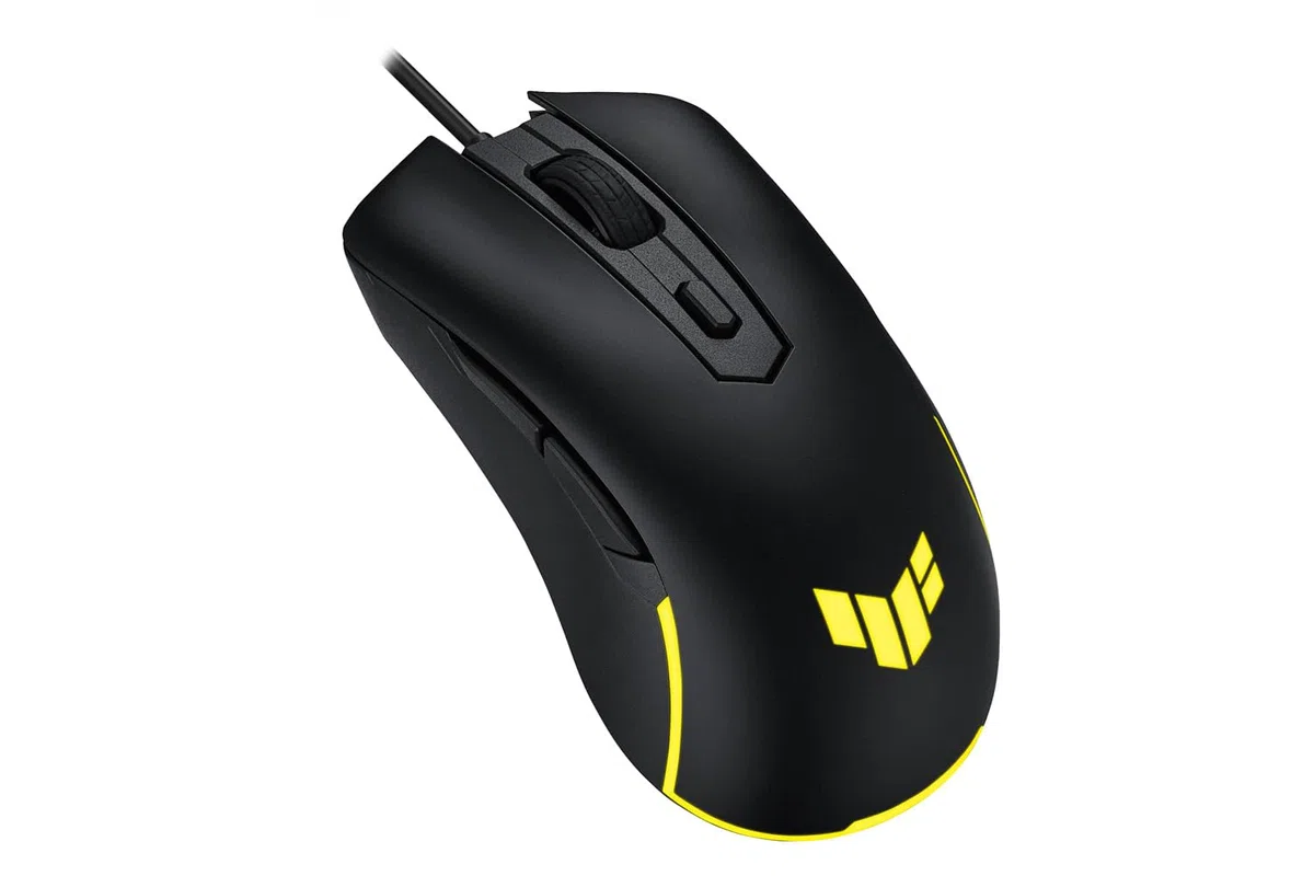 ASUS TUF Gaming M3 GEN II, Mouse Gaming Cablato, Sensore a 8000 DPI, Solo 59 g, Rivestimento Durevole IP56, Durata degli Switch di 60 Milioni di Click, 6 Pulsanti Programmabili, Aura Sync, Nero