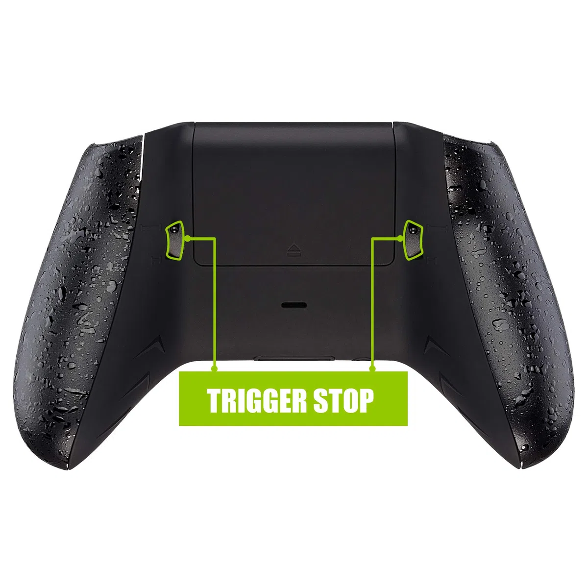 eXtremeRate FlashShot Trigger Stop per Xbox One S X Controller,Cover Posteriore Ridisegnato&Grip&Blocco Grilletto per Xbox One S X Joystick(Model 1708)-Nero Antiscivolo