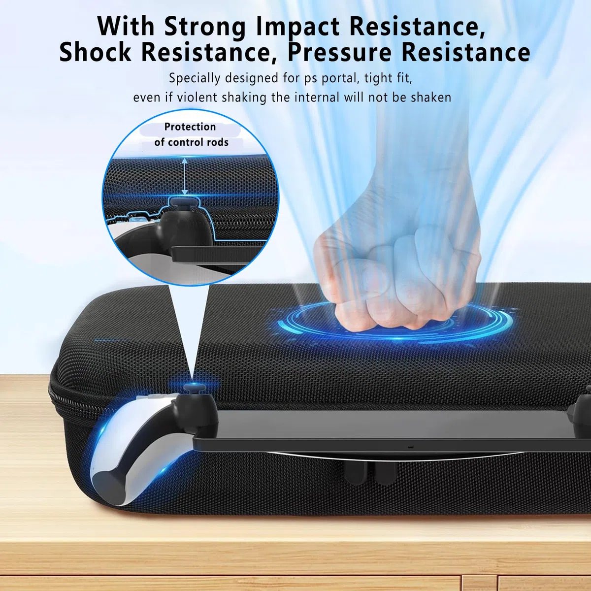 AriKroii 6 in 1 Set di Accessori per PlayStation Portal,Custodia per PS Portal Remote Player,per PS Portal Storage Bag,Cover per PS Portal,2 Confezioni di Pellicola per lo Schermo in Vetro Temperato