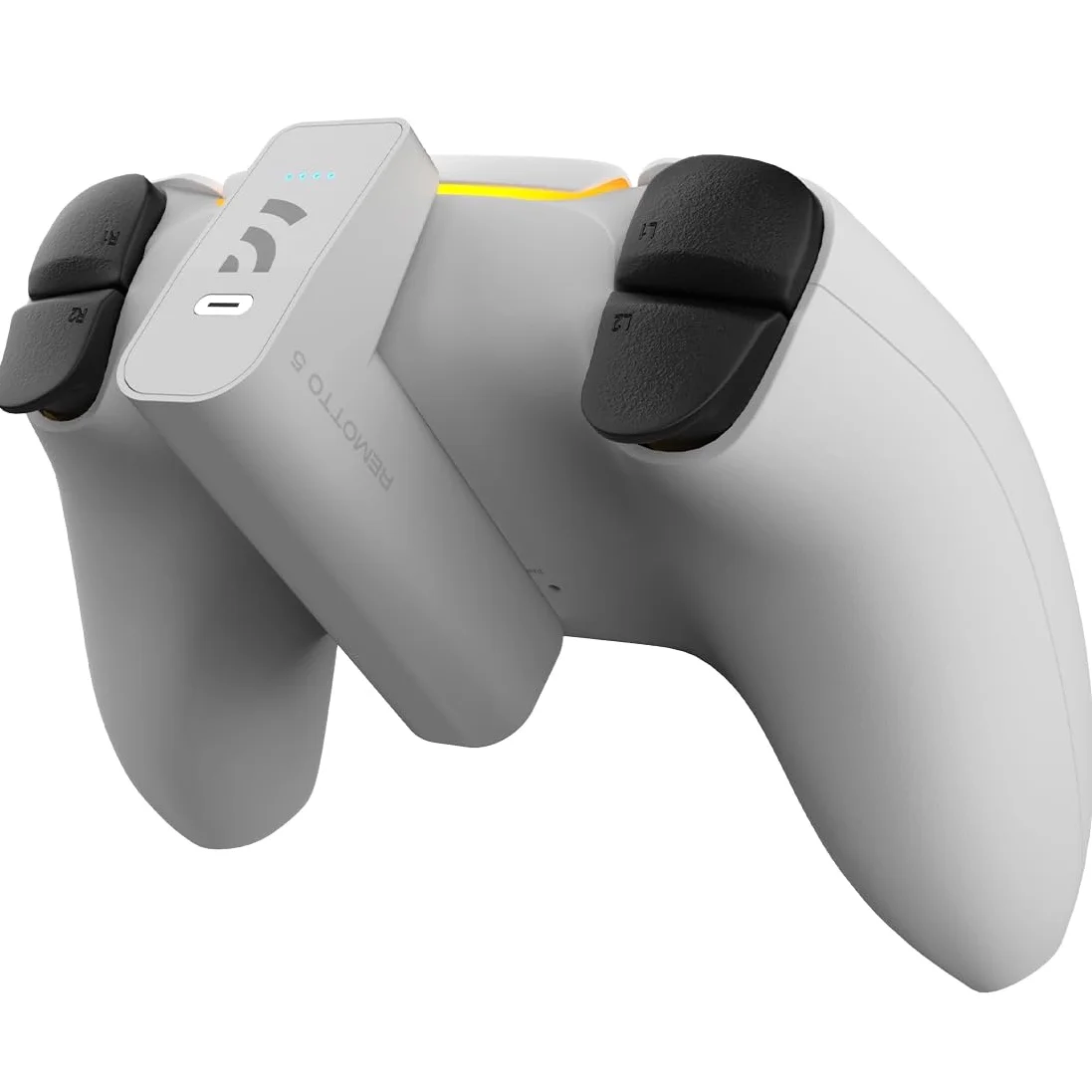 Remotto5 - Caricatore USB per Controller PS5 Wireless - Batteria Portatile per DualSense Gioca Durante la Ricarica - Lunga Durata +12 Ore di autonomia - Accessori PS5