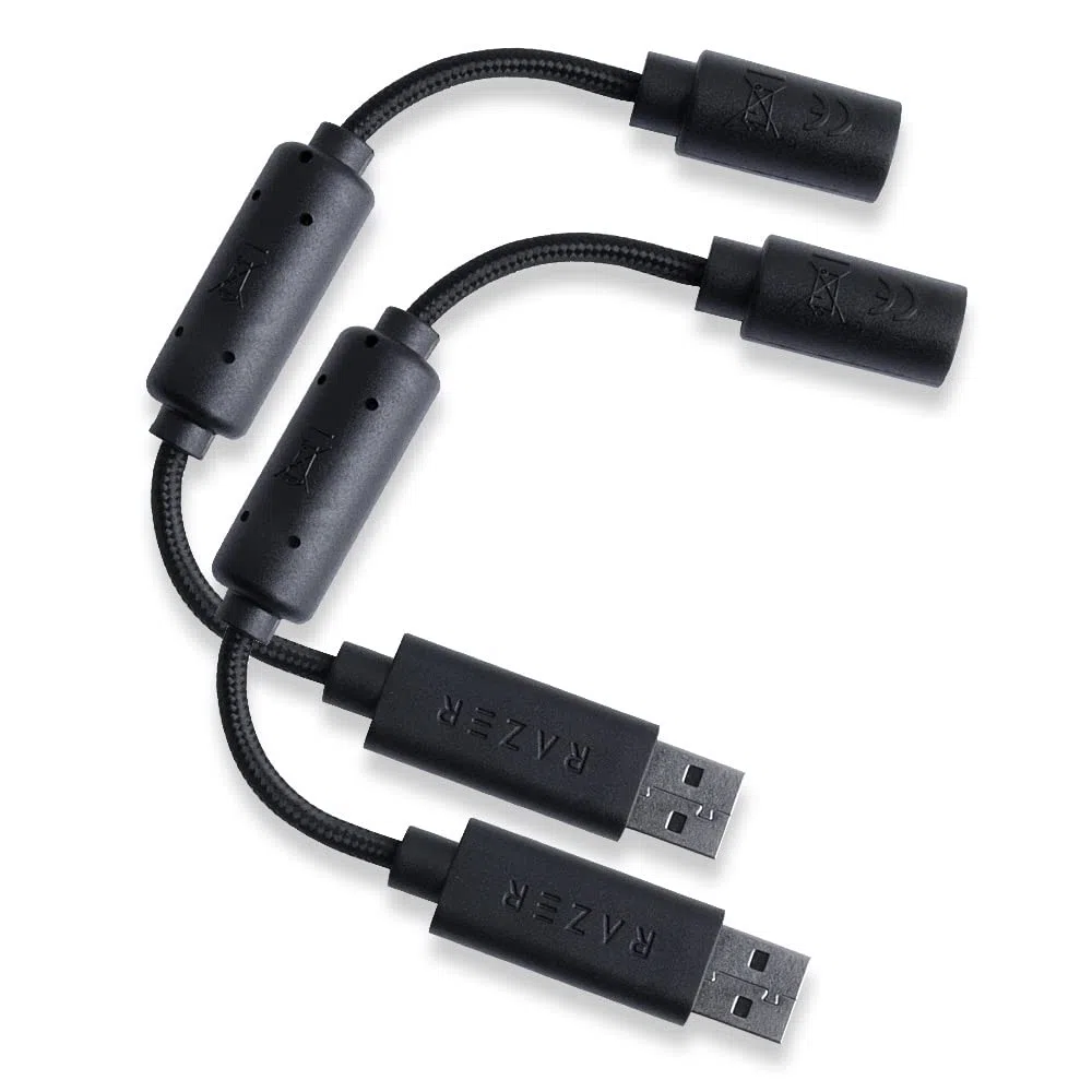 HUYUN Confezione da 2 cavi USB breakaway compatibili con controller di gioco cablato Razer Wolverine Gamepad Xbox 360 controller cablati, cavo adattatore di prolunga
