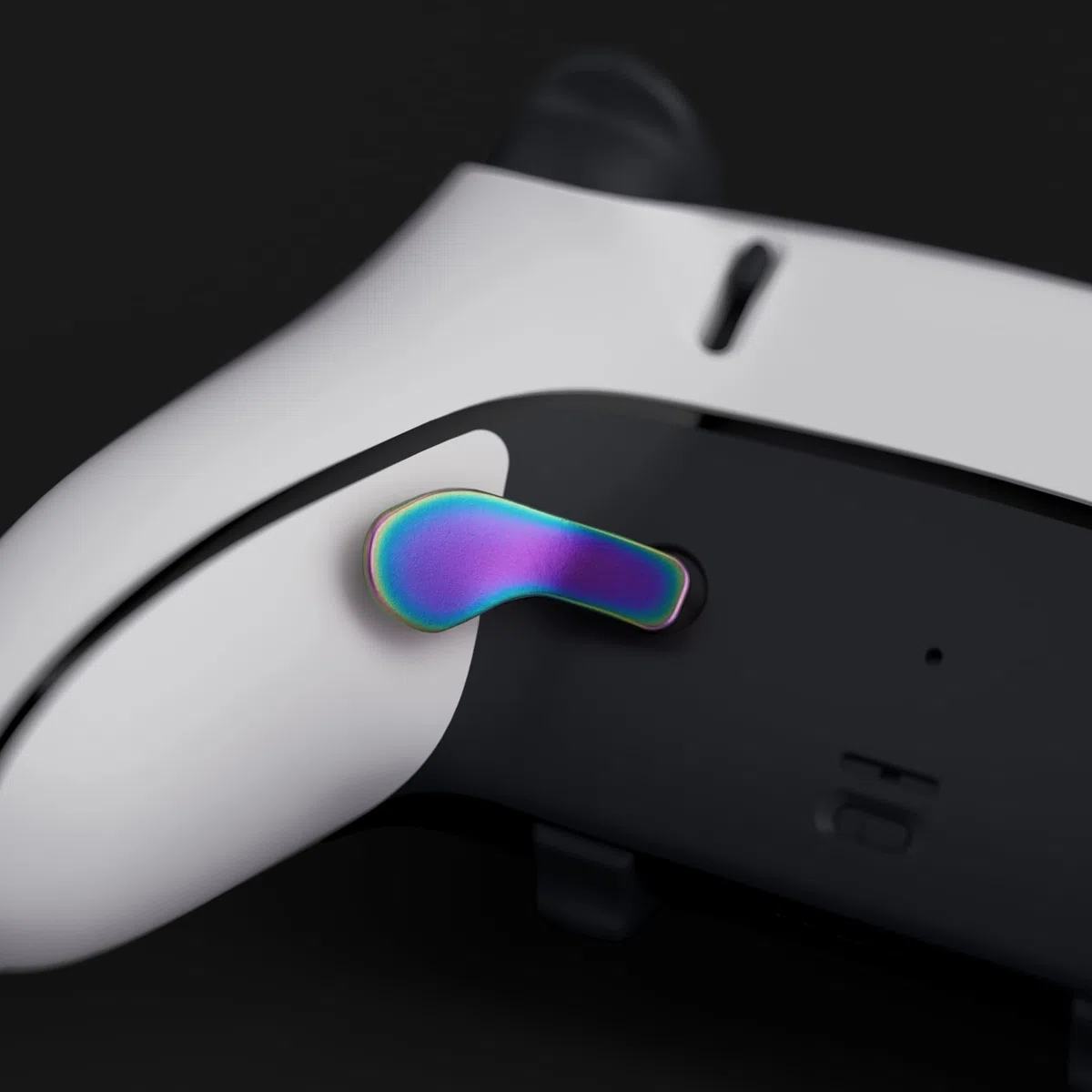 eXtremeRate Back Paddles per ps5 Edge Controller,Palette Tasti Aggiuntivi Levette Posteriori Ricambio per ps5 Edge Joystick,4 Pezzi in Metallo Acciaio Inossidabile,Arcobaleno Blu Viola