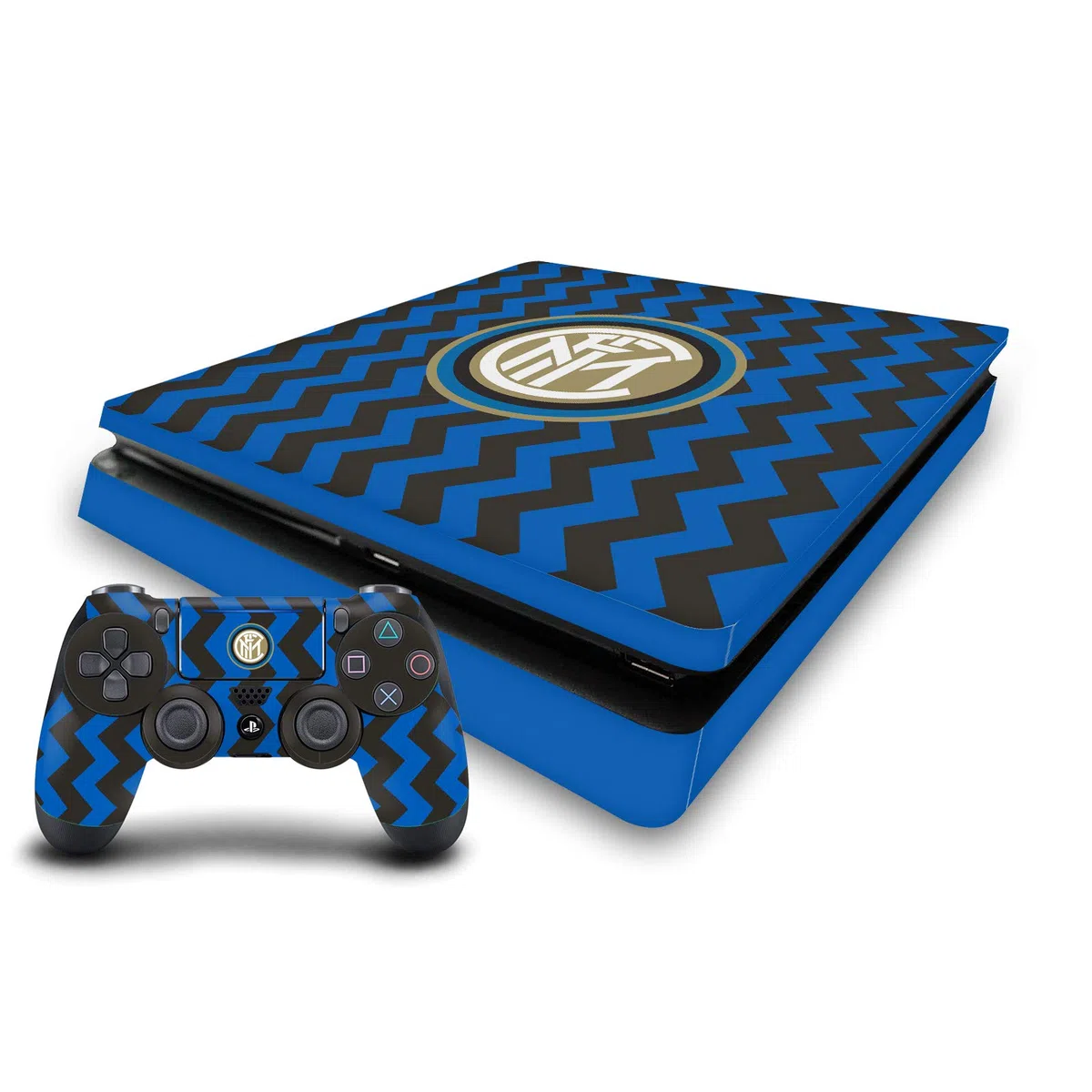 Head Case Designs Licenza Ufficiale Inter Milan in Casa 2020/21 Kit Crest Vinile Sticker Gaming Pelle Adesivo Compatibile con Sony Playstation 4 PS4 Slim Console And DualShock 4 Controller