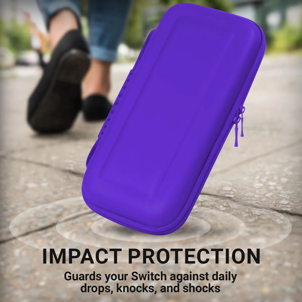 Orzly Custodia da Viaggio Nintendo Switch - Guscio Protettivo Portatile per Console e Accessori del Nintendo Switch - Porpora