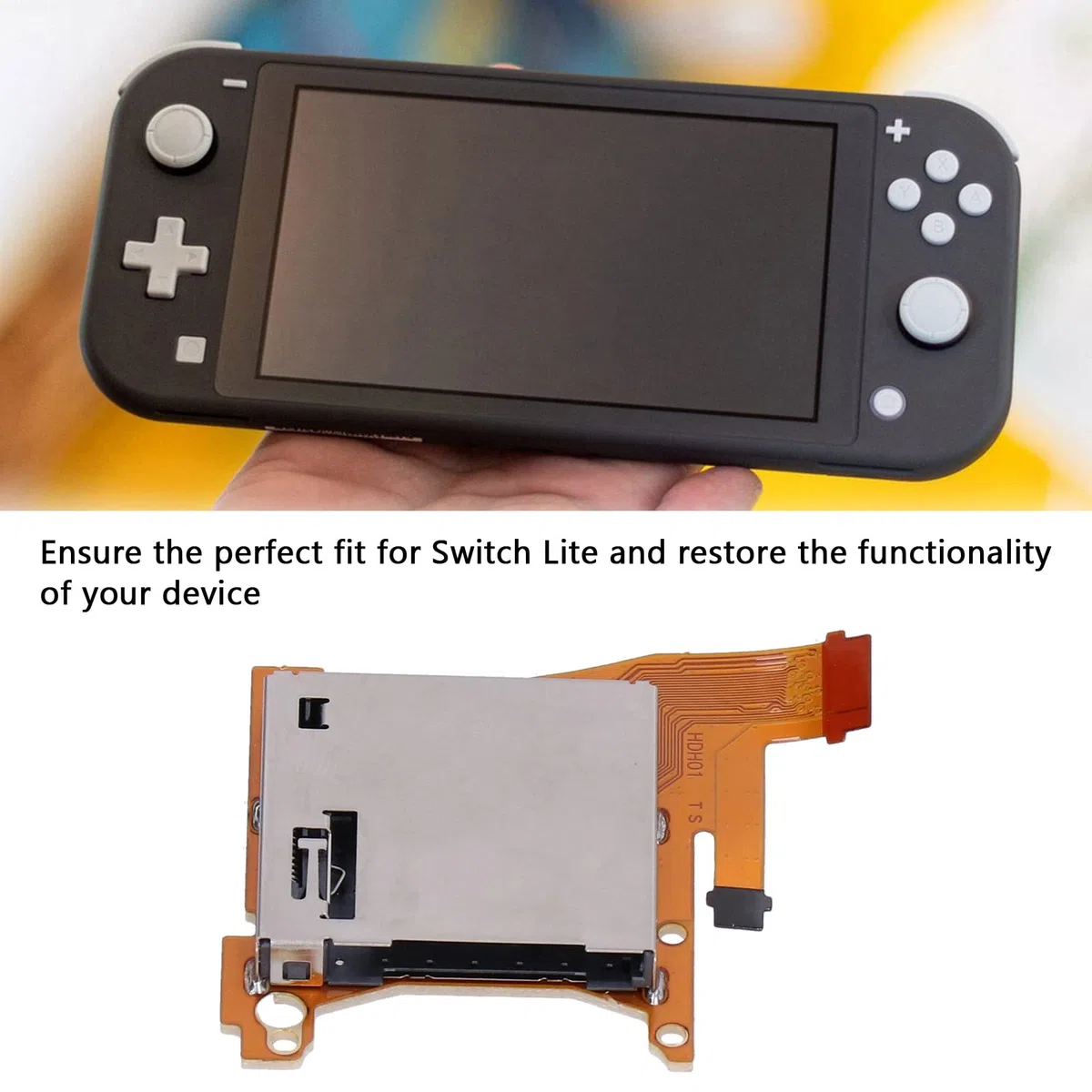 Modulo Slot Lettore Schede di Gioco, Sostituzione Parte di Riparazione per Console Portatile Lite, Accessorio Compatibile