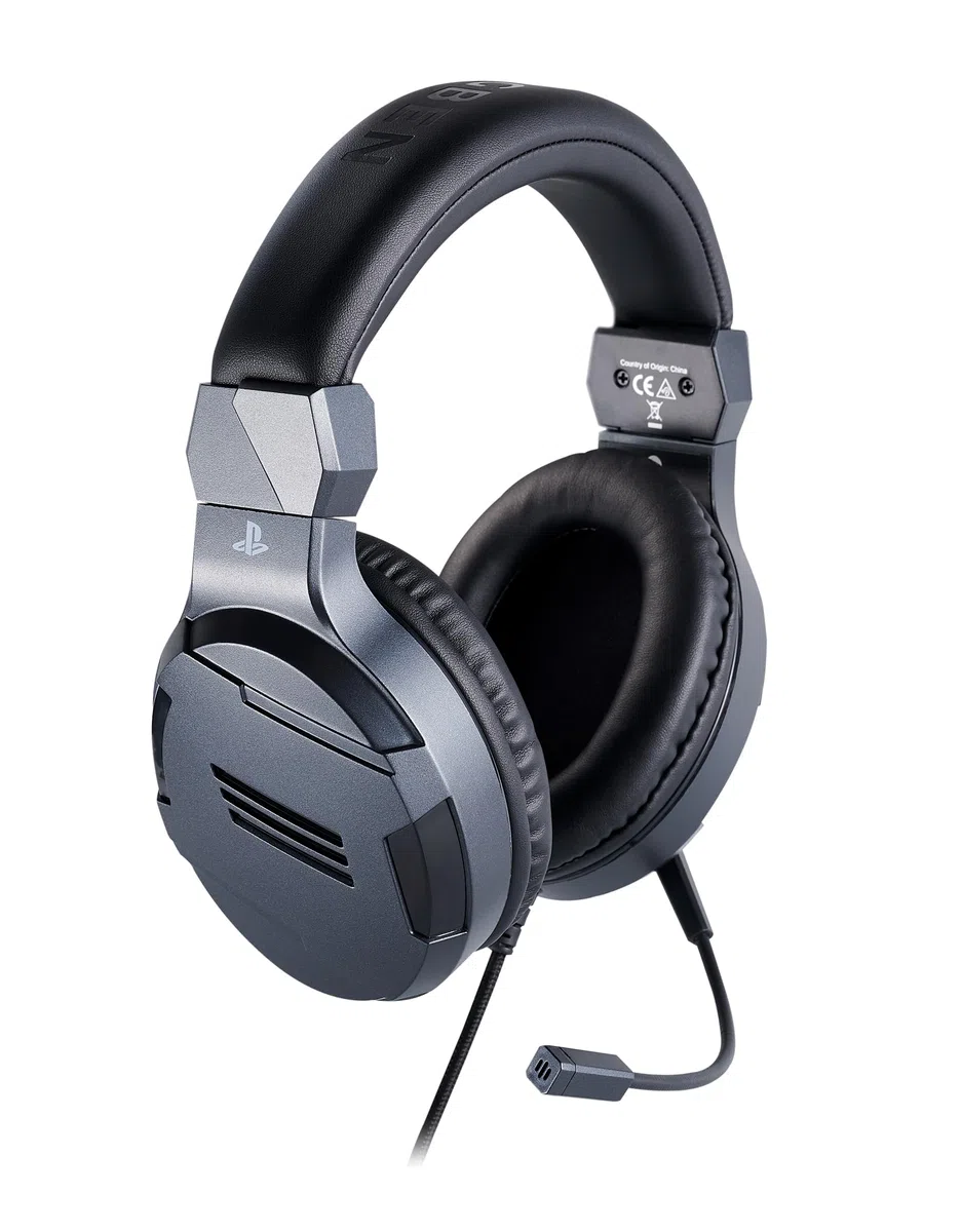 Bigben Cuffie Gaming V3 PS4 PS5 Ufficiale Sony PlayStation, Grigio Titanio
