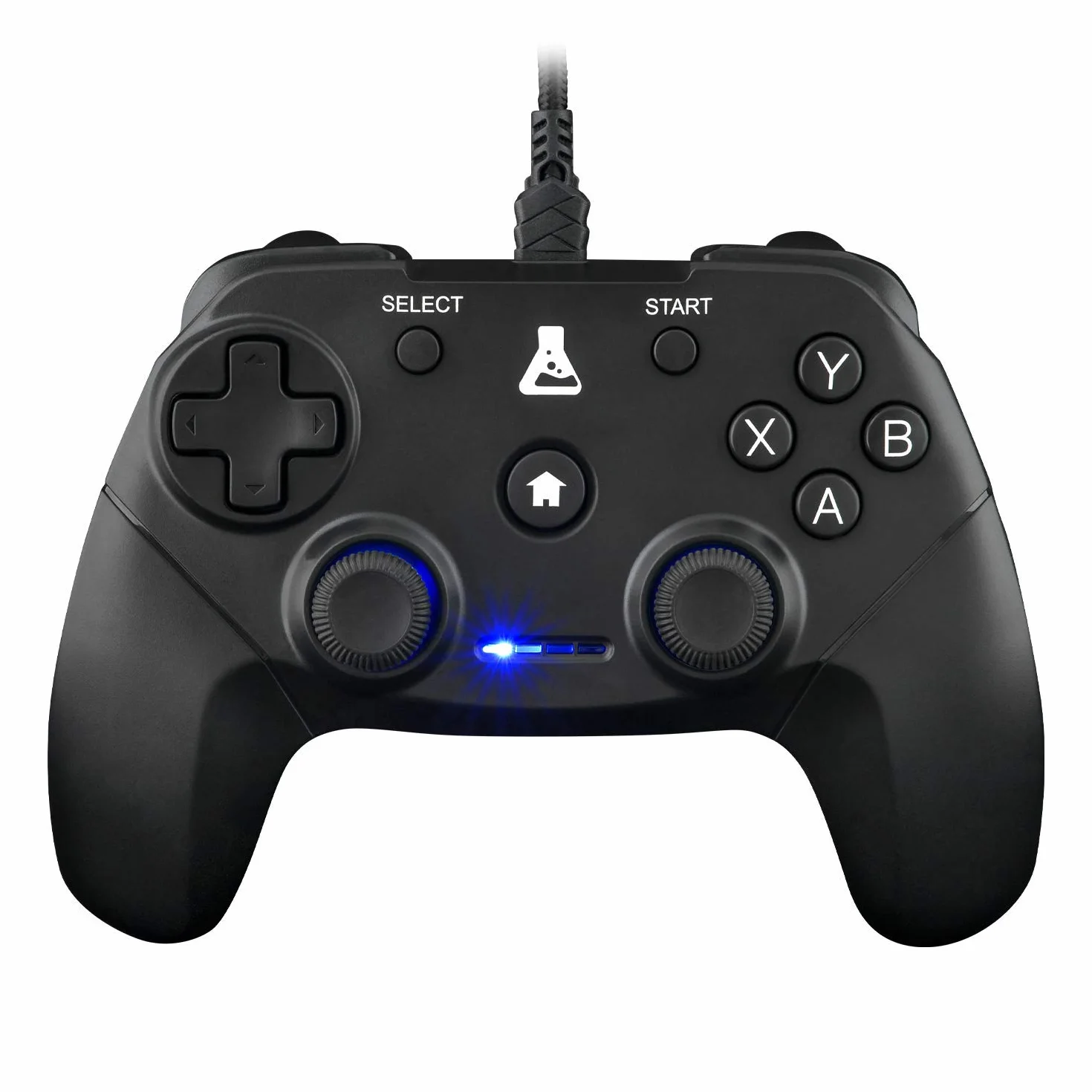 THE G-LAB K-Pad Thorium Controller di Gioco PC e Ps3 USB con Cavo - Vibrazione Integrata, Gamepad Game Controller con Cavo Elettrico - Joystick per PC Windows 10-11, Ps3, Android (Nero)
