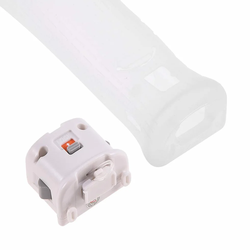 PUSOKEI Adattatore Motion Plus, Acceleratore con Custodia in Silicone, Controller Sensore Motion Plus Esterno per Telecomando , Plug And Play(Bianco)
