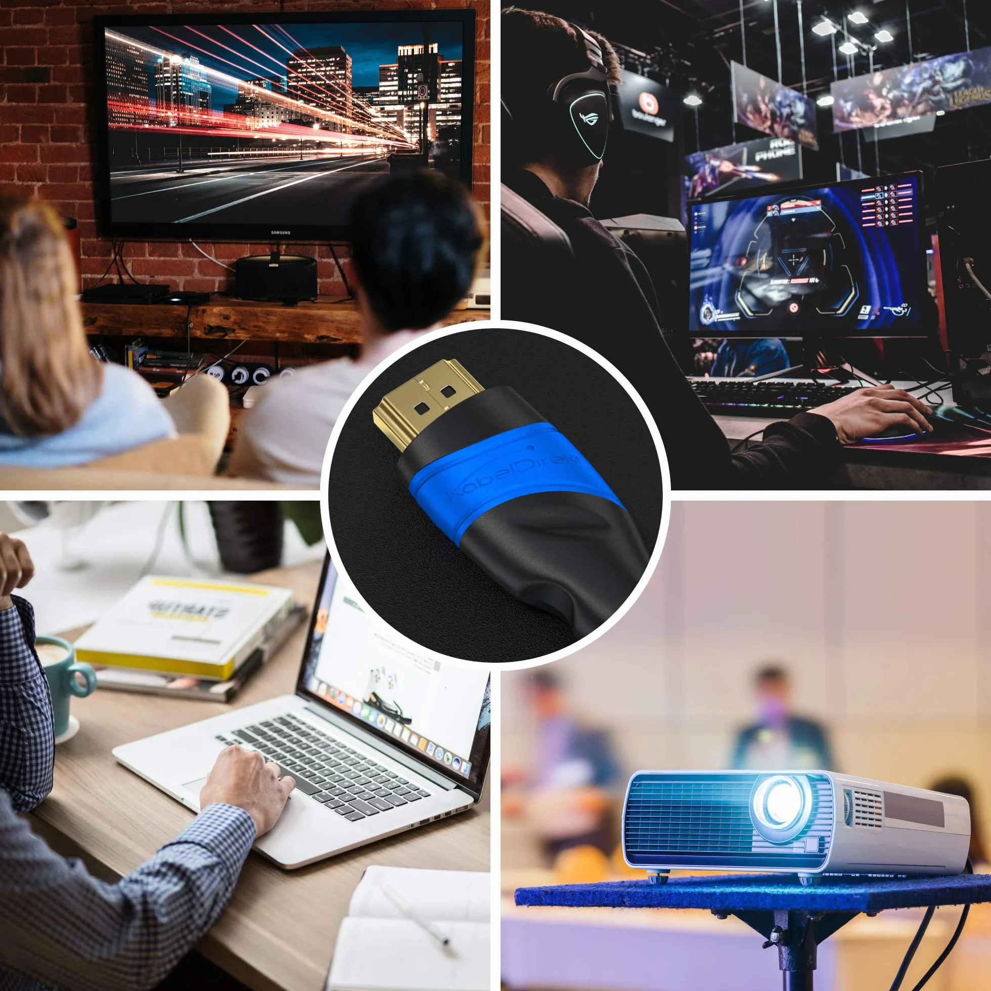 KabelDirekt – Cavo HDMI 4K con schermatura A.I.S., progettato in Germania – 5m (4K@60Hz per una spettacolare esperienza Ultra HD – High Speed con Ethernet, Blu-ray/PS4/PS5/Xbox/Switch, nero)
