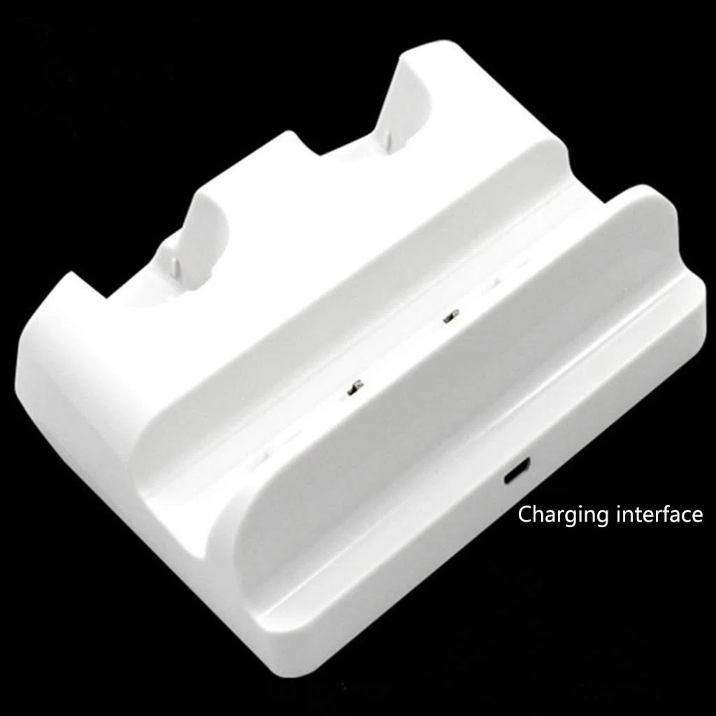 geneic Stazione di ricarica Dock Stand Charger per Wii Remote Controller per Wii U Gamepad con batterie e cavo di ricarica USB
