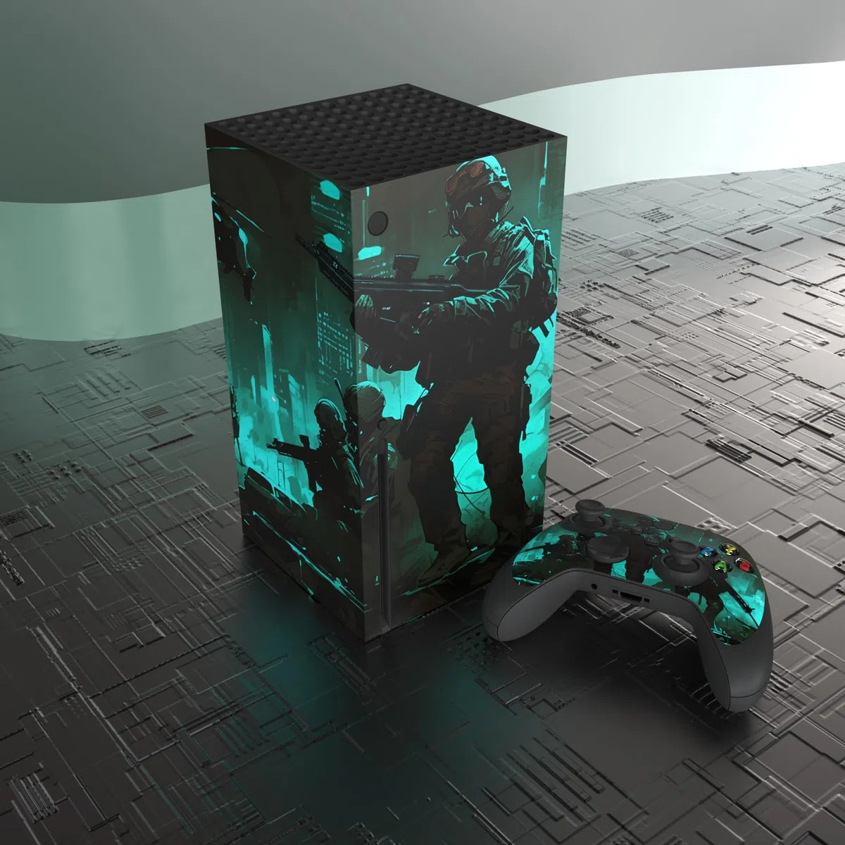 PlayVital Adesivo Skin per Xbox Series X Console&Controller,Sticker Decal Cover Vinile per Xbox Series X-Impavidità