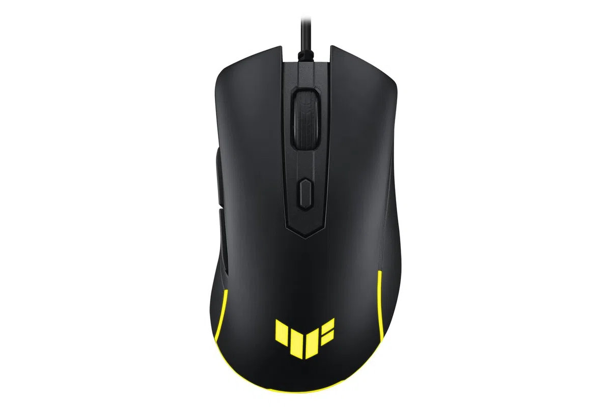 ASUS TUF Gaming M3 GEN II, Mouse Gaming Cablato, Sensore a 8000 DPI, Solo 59 g, Rivestimento Durevole IP56, Durata degli Switch di 60 Milioni di Click, 6 Pulsanti Programmabili, Aura Sync, Nero