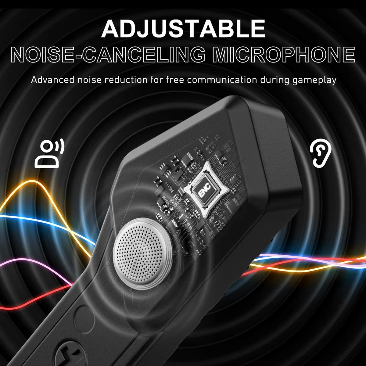VK82 Cuffie da gioco senza fili, 2.4GHz Cuffie Wireless con Microfono + 5.4 Bluetooth, Cuffie da gioco pieghevoli per Ps5, Ps4, PC, Switch, Mac, Batteria da 50 Ore, LED Light, Nero Verde