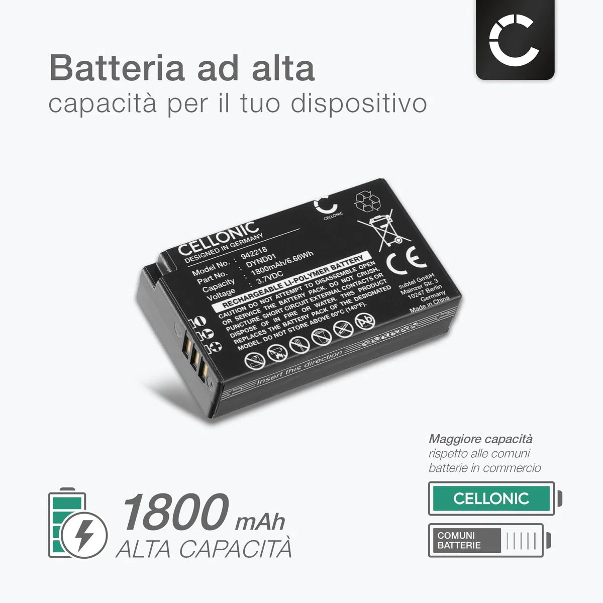 CELLONIC 1x Batteria per Consolle giochi Compatibile con Microsoft Xbox Elite Serie 2 (Model 1797), DYND01 – (1800mAh, 3.7V)